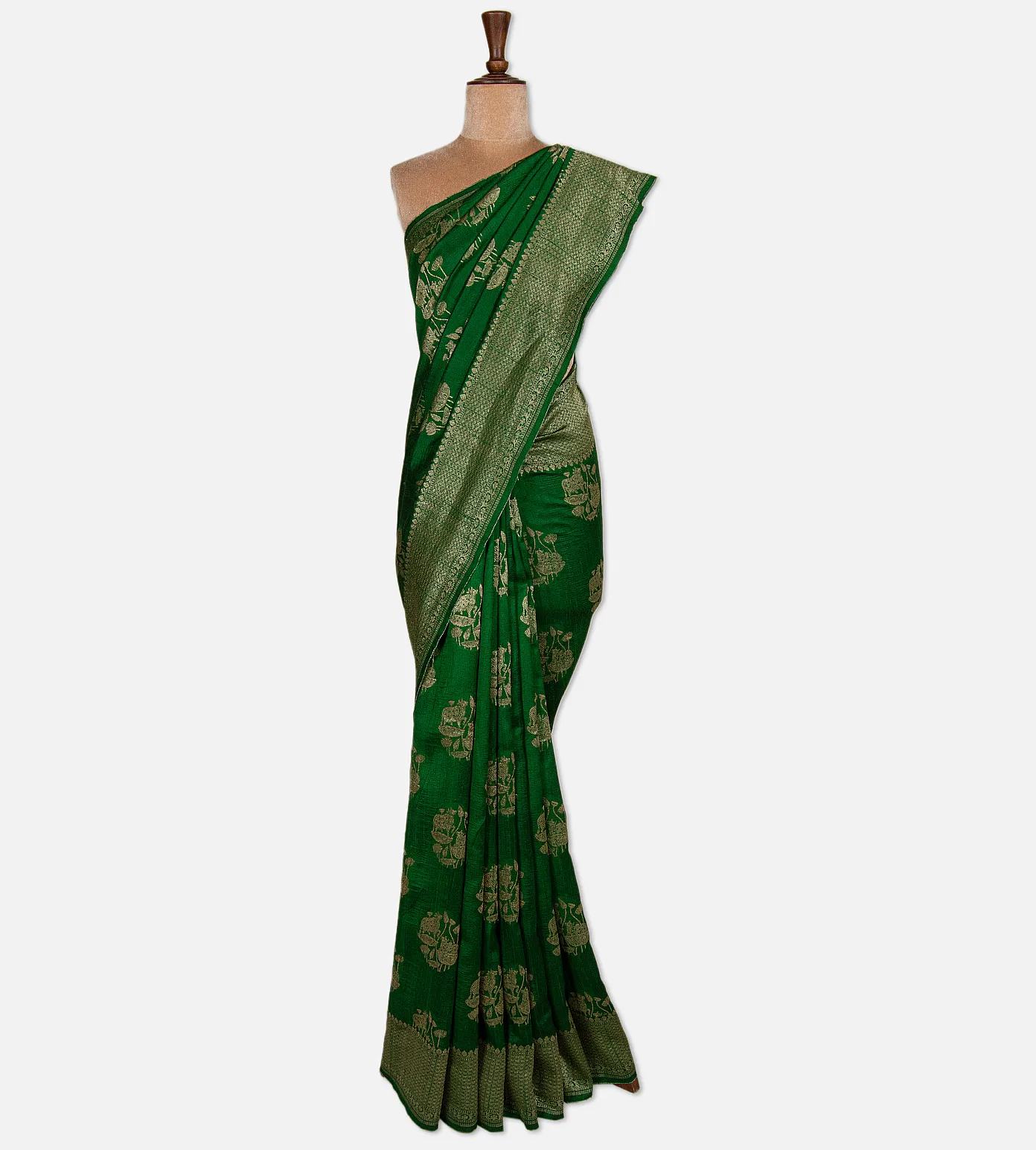 green-banarasi-tussar-saree-d10132044-b