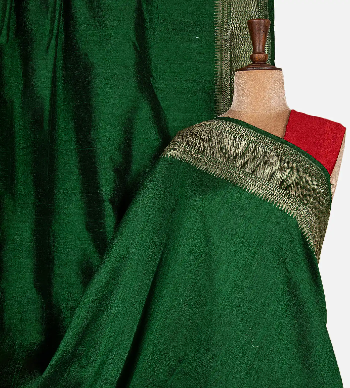 green-banarasi-tussar-saree-d08117900-a