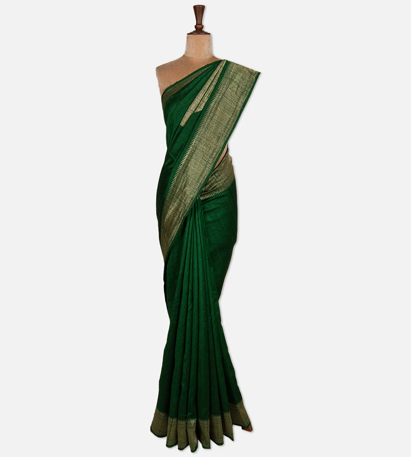 green-banarasi-tussar-saree-d08117900-b