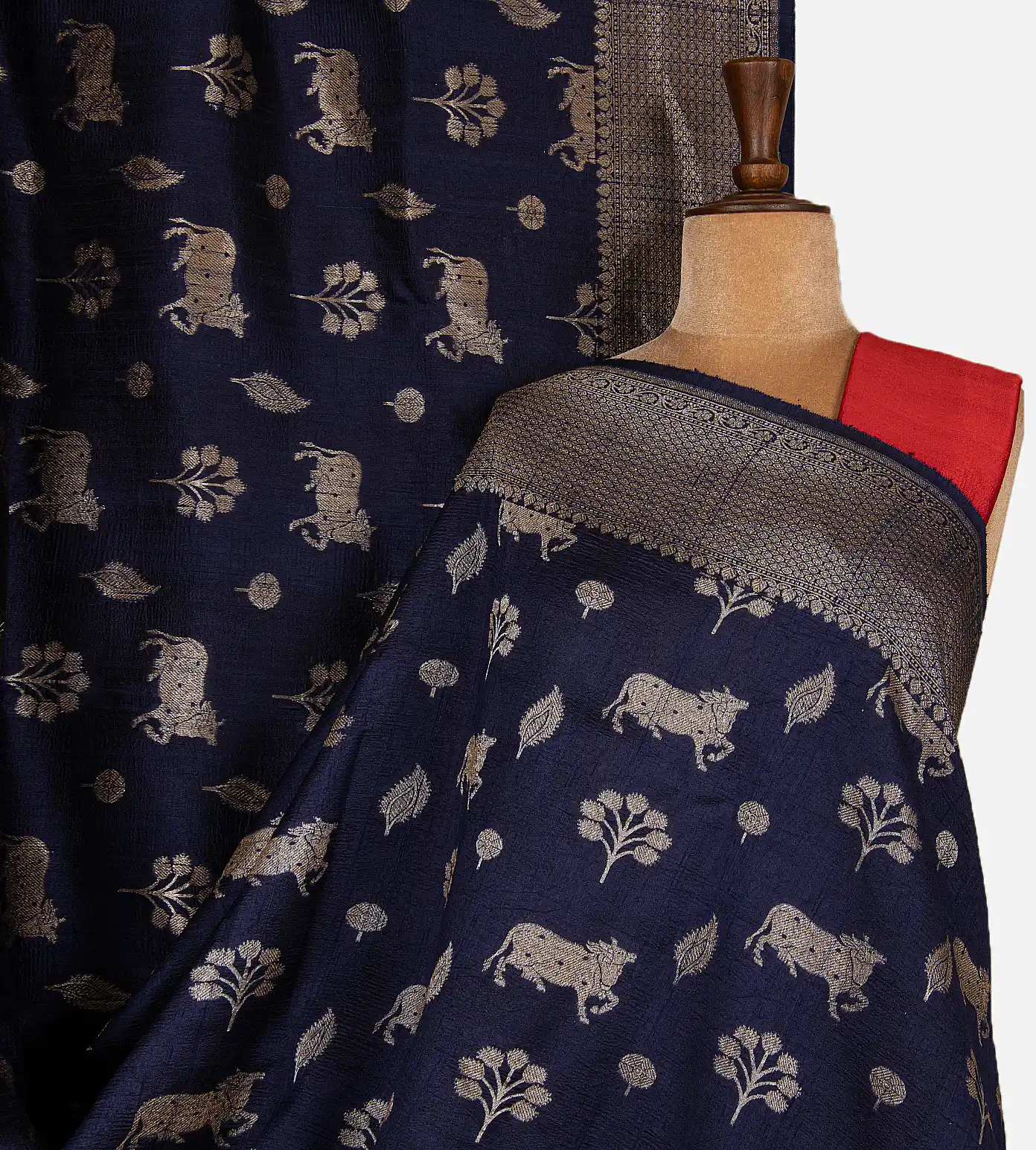 blue-banarasi-tussar-saree-d10132040-a