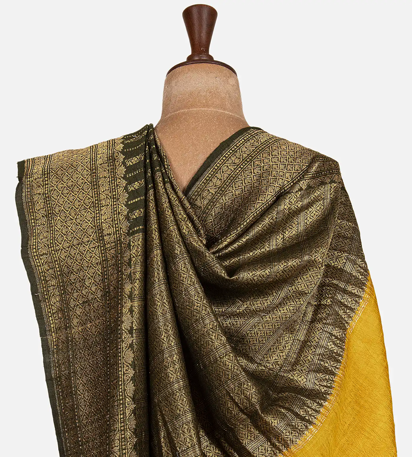 olive-green-banarasi-tussar-saree-d09128043-c