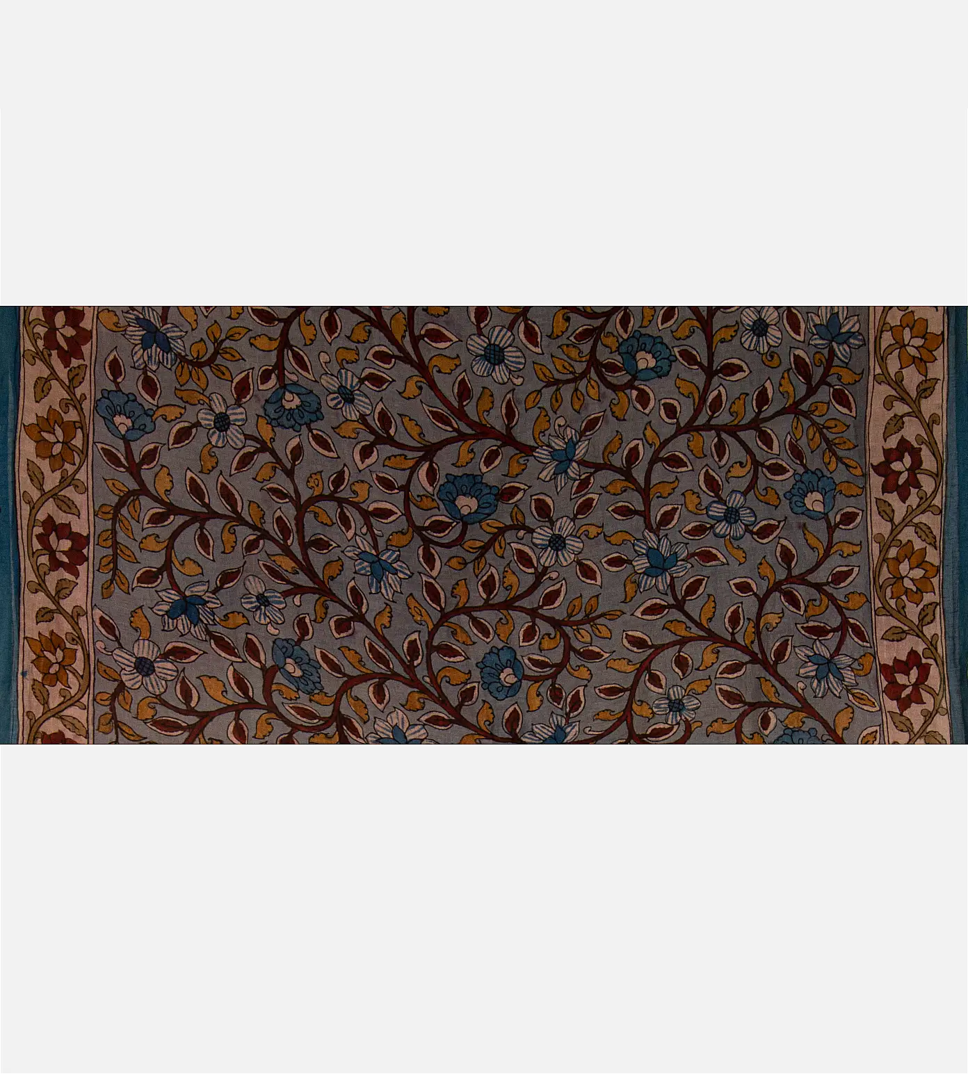 forest-green-banaras-linen-georgette-saree-with-kalamkari-pallu-d0292474-d