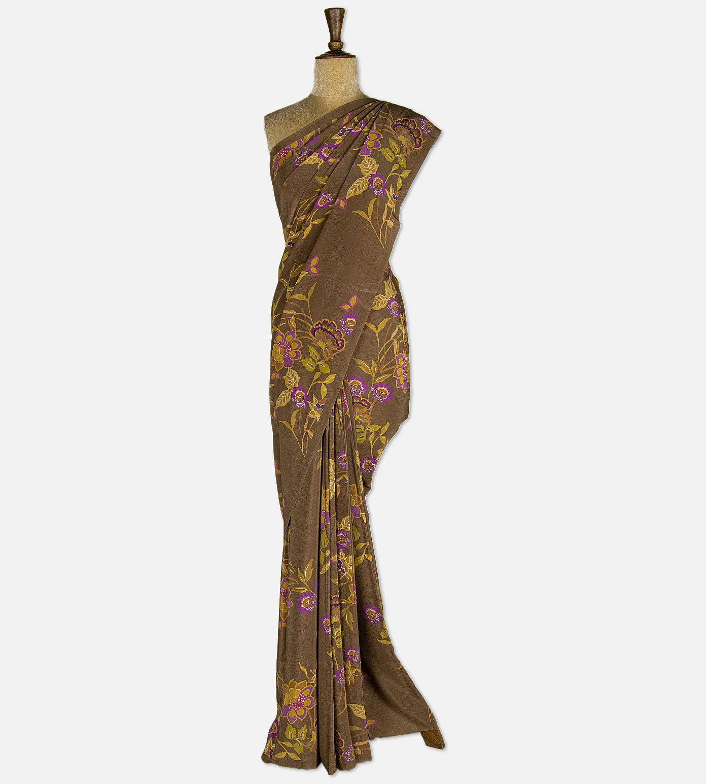 brown-crepe-saree-d11139538-b