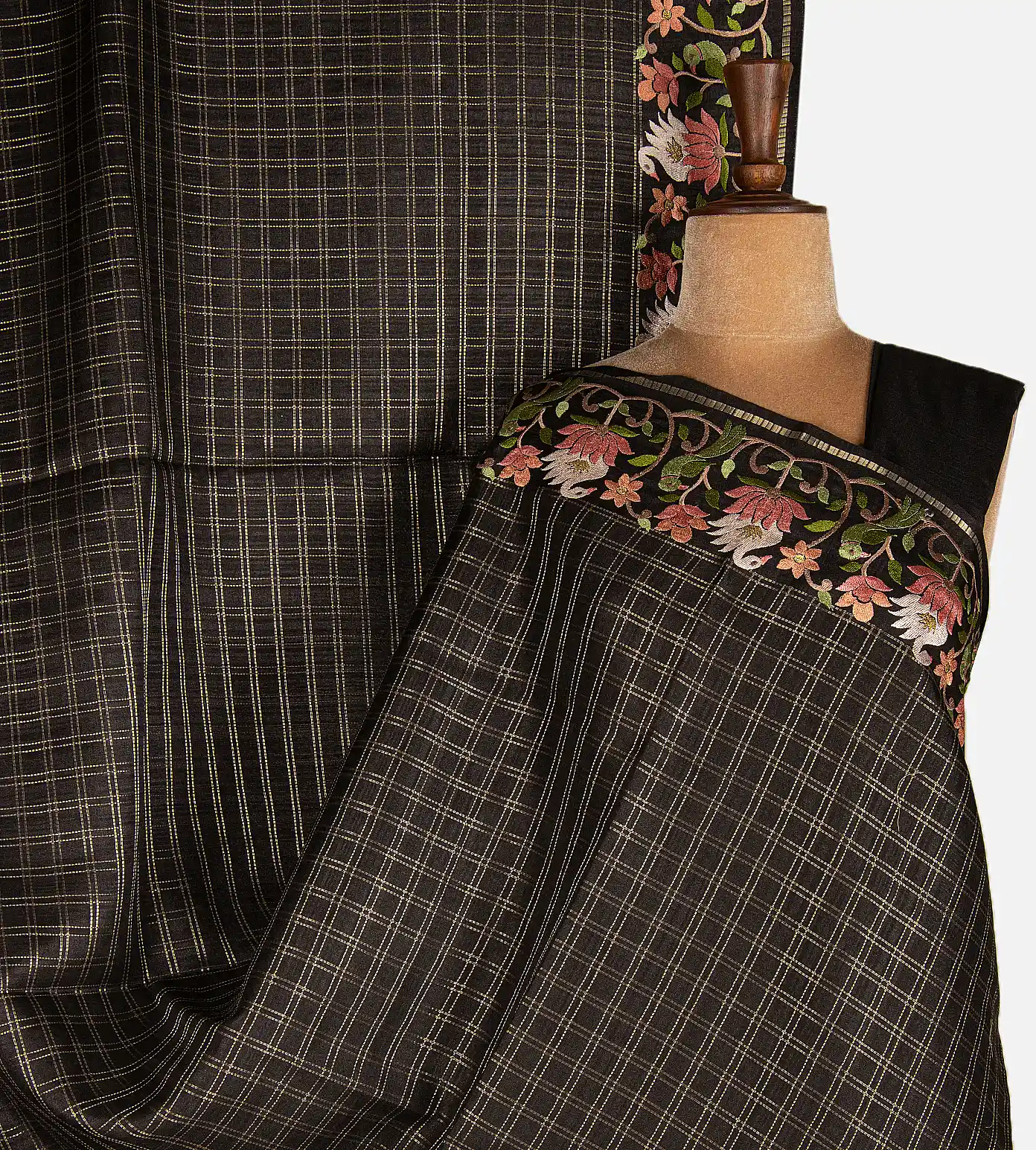 black-semi-tussar-saree-d12141885-a