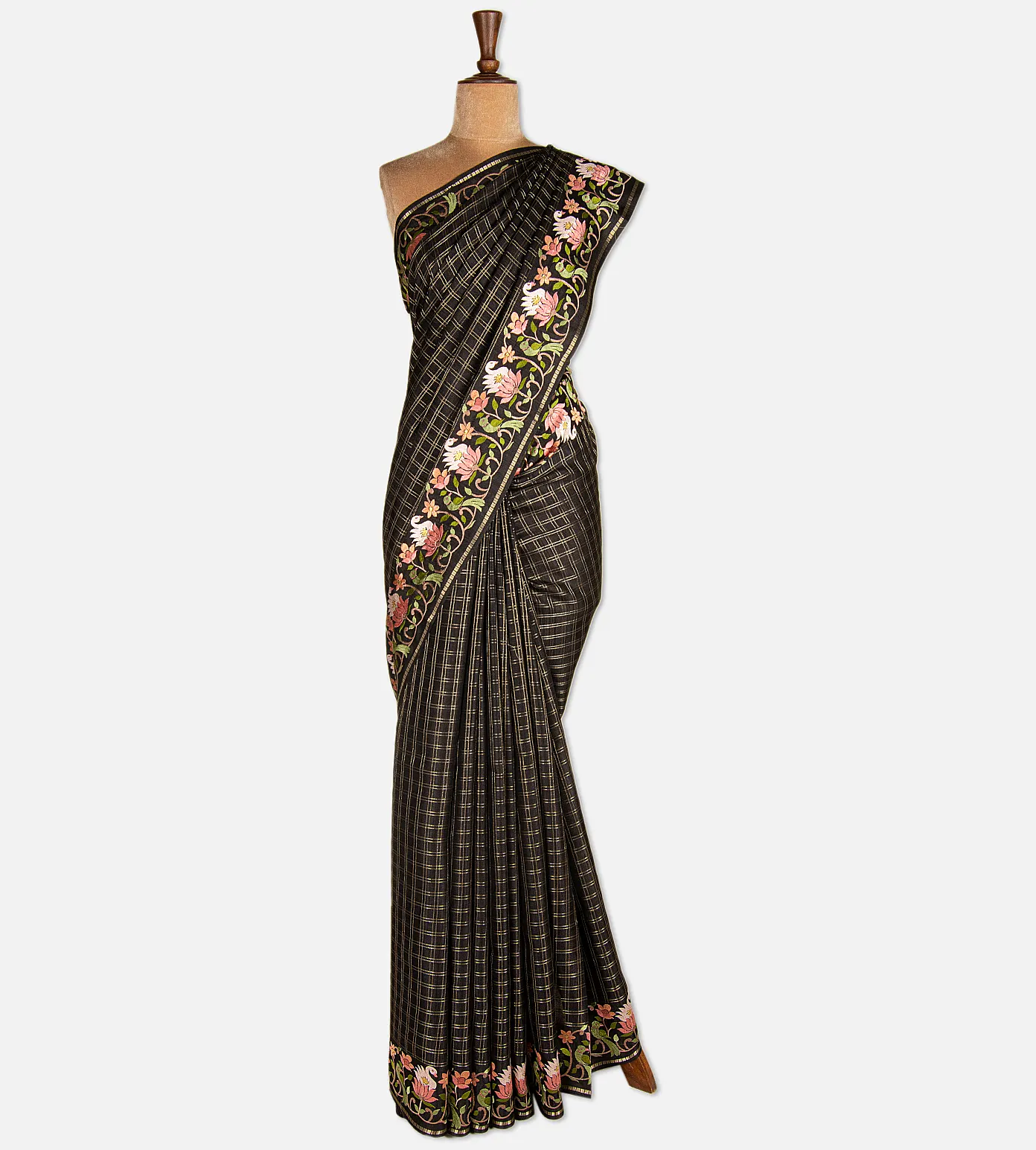 black-semi-tussar-saree-d12141885-b
