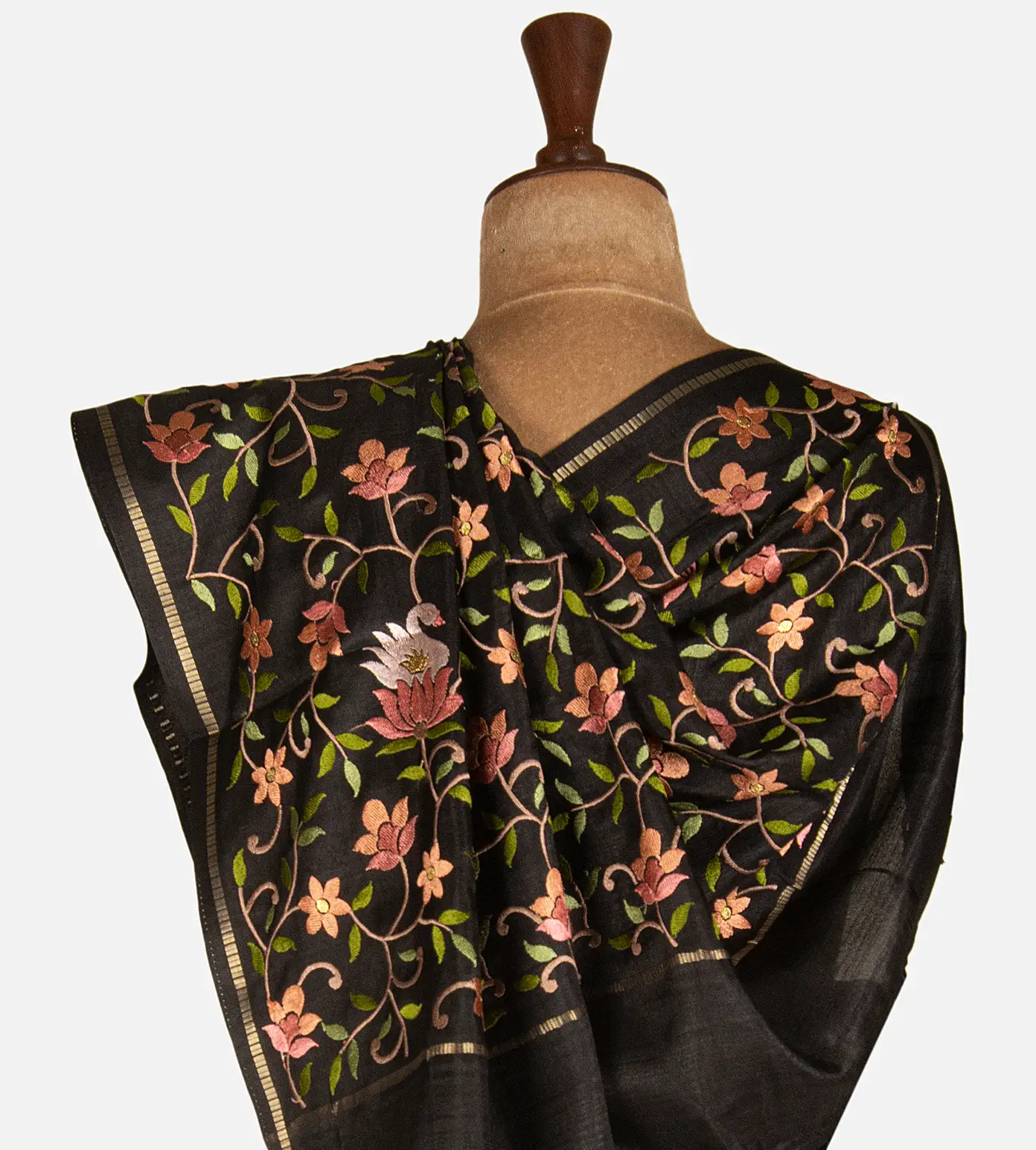 black-semi-tussar-saree-d12141885-c