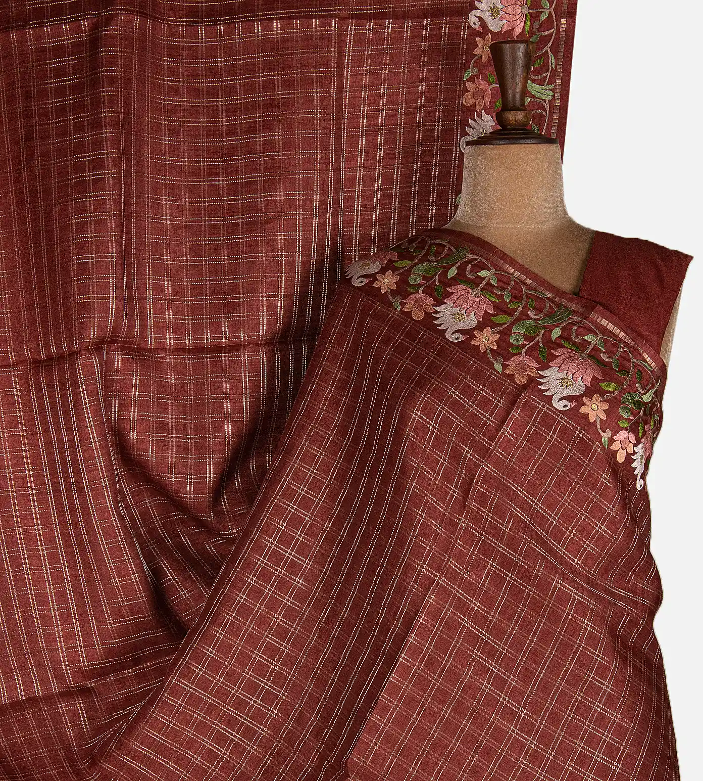 maroon-semi-tussar-saree-d12141886-a