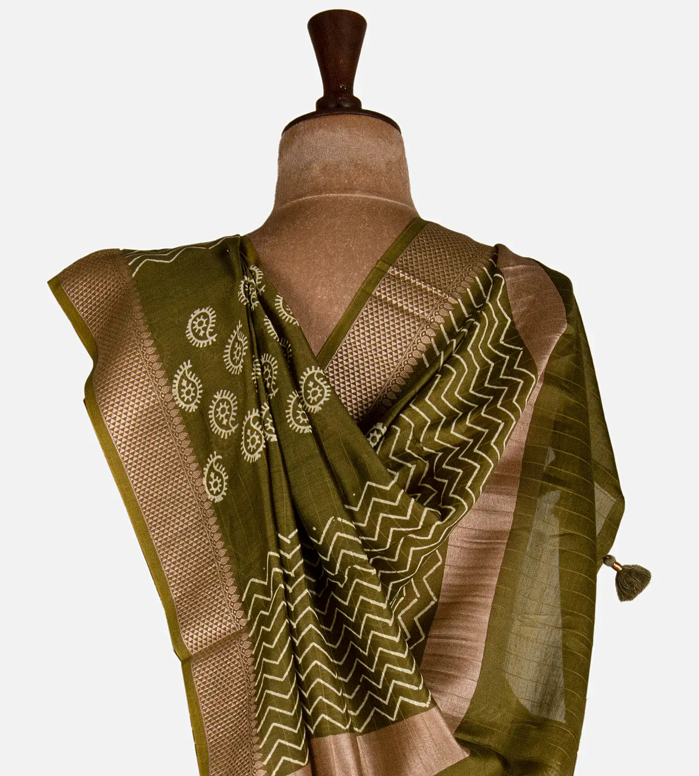 olive-green-chanderi-cotton-saree-d11135113-c