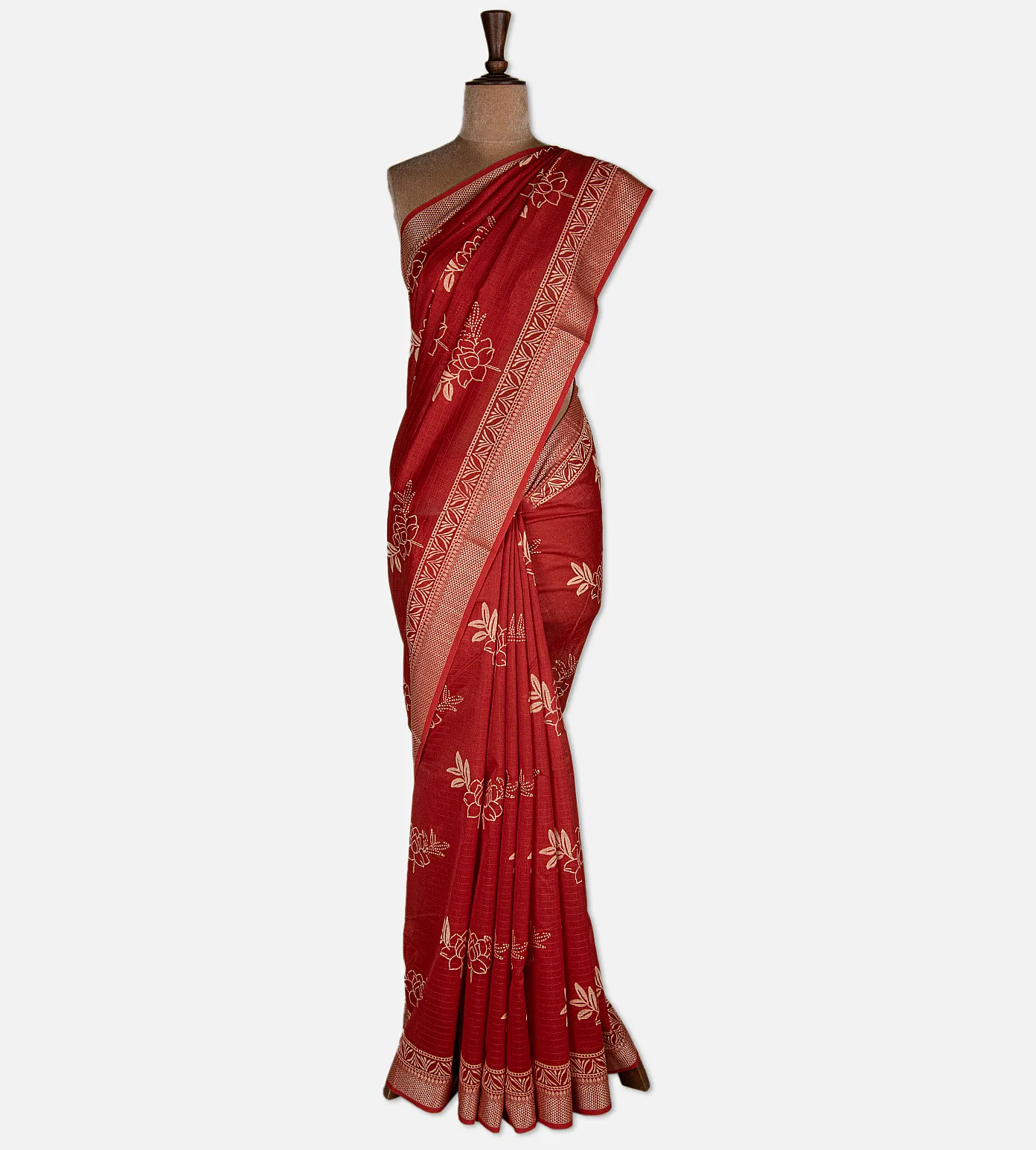 red-chanderi-cotton-saree-d11135109-b