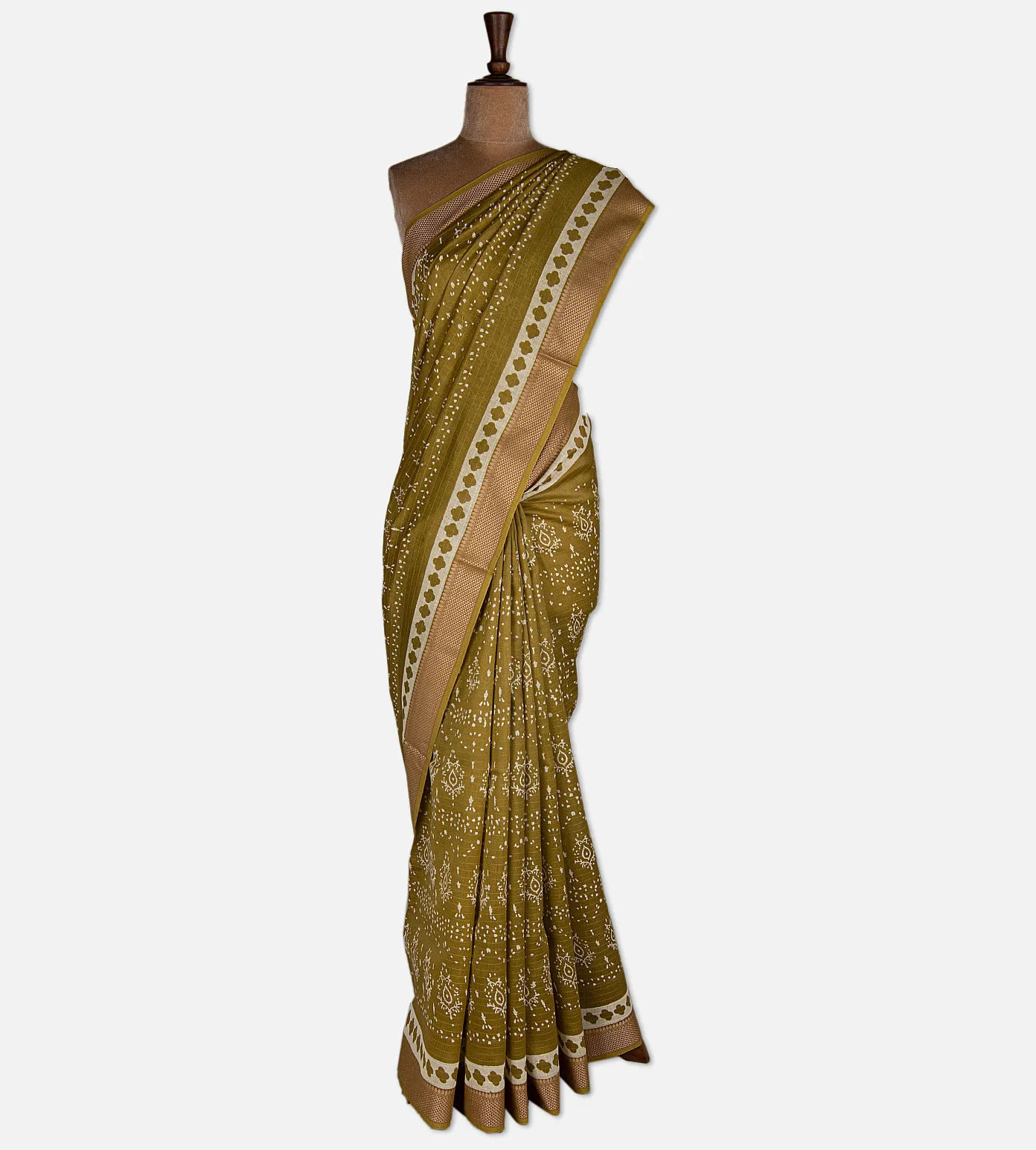 olive-green-chanderi-cotton-saree-d11135098-b