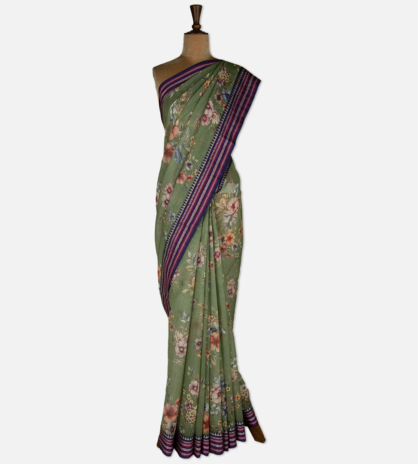 green-kota-cotton-saree-d09127650-b