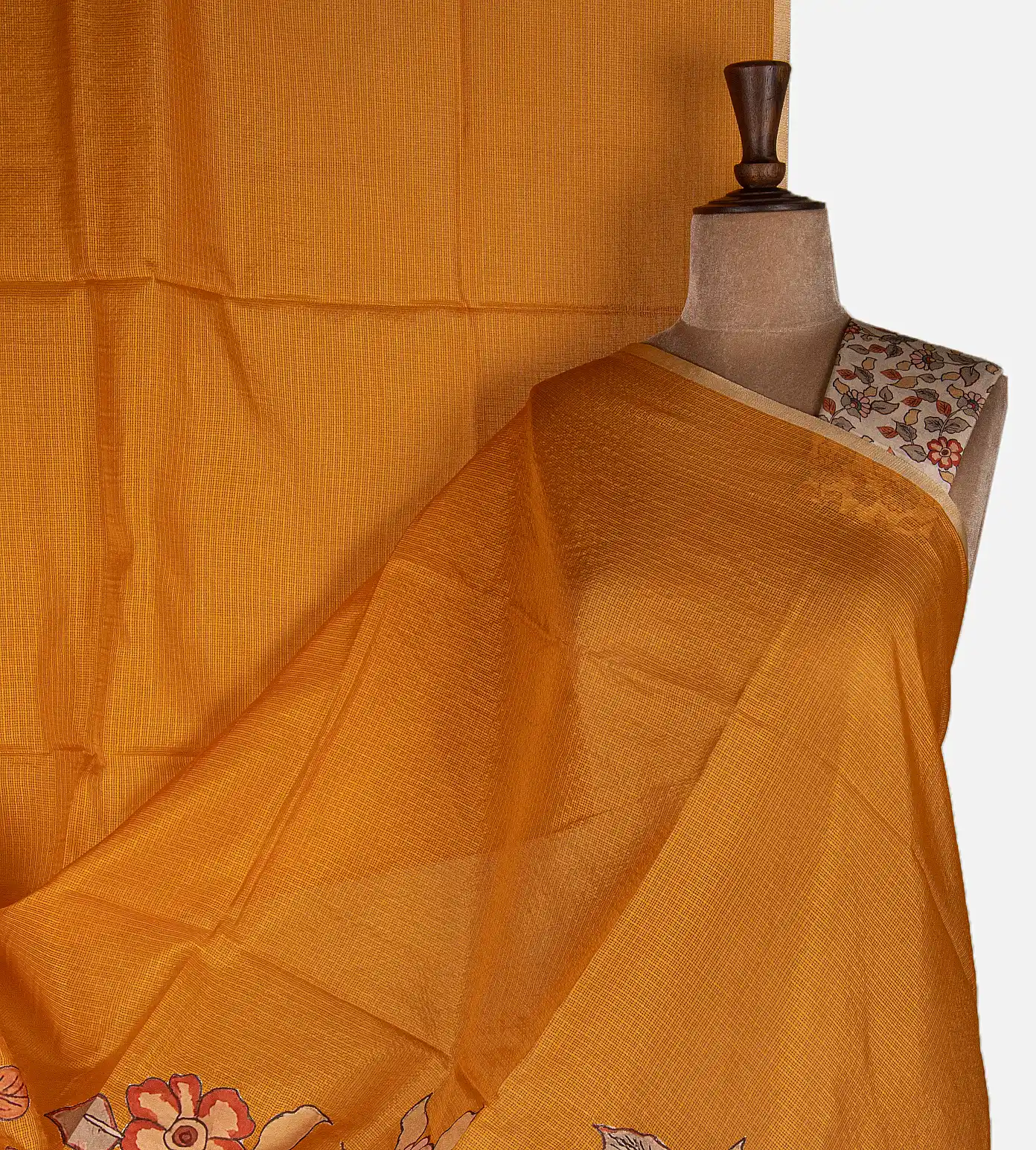 tangerine-yellow-kota-cotton-saree-d12140759-a