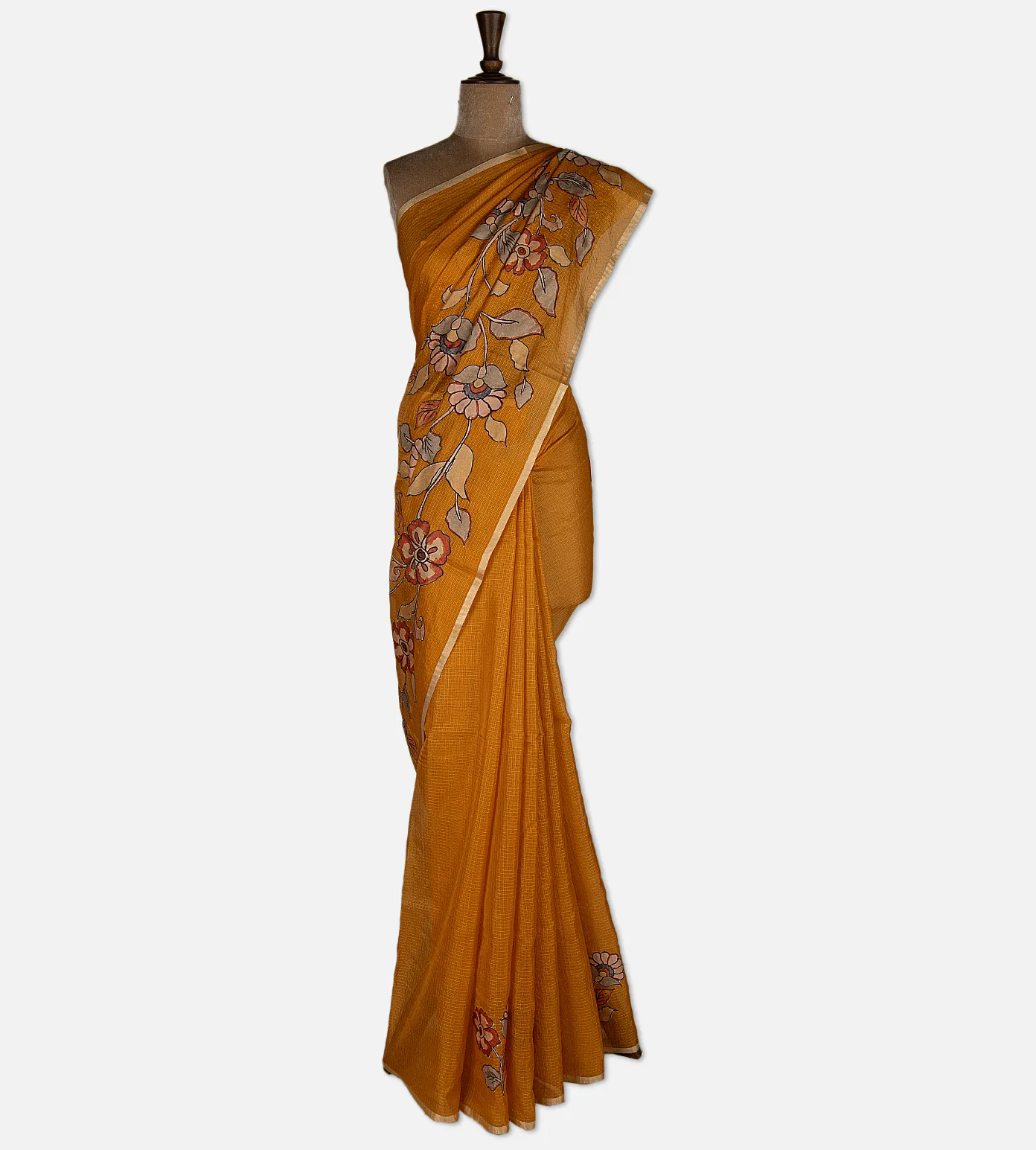 tangerine-yellow-kota-cotton-saree-d12140759-b