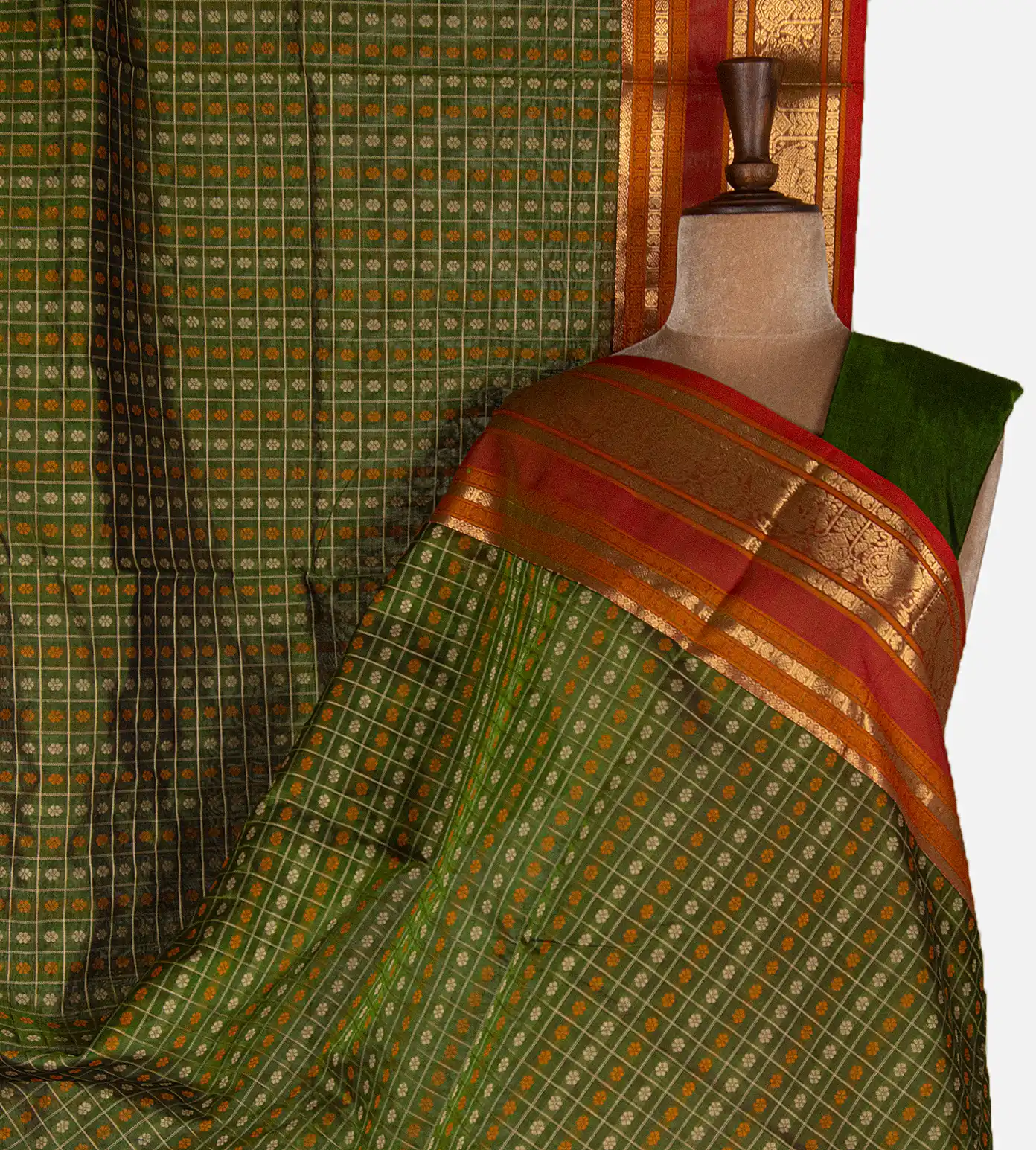green-cotton-silk-saree-d111368453-a