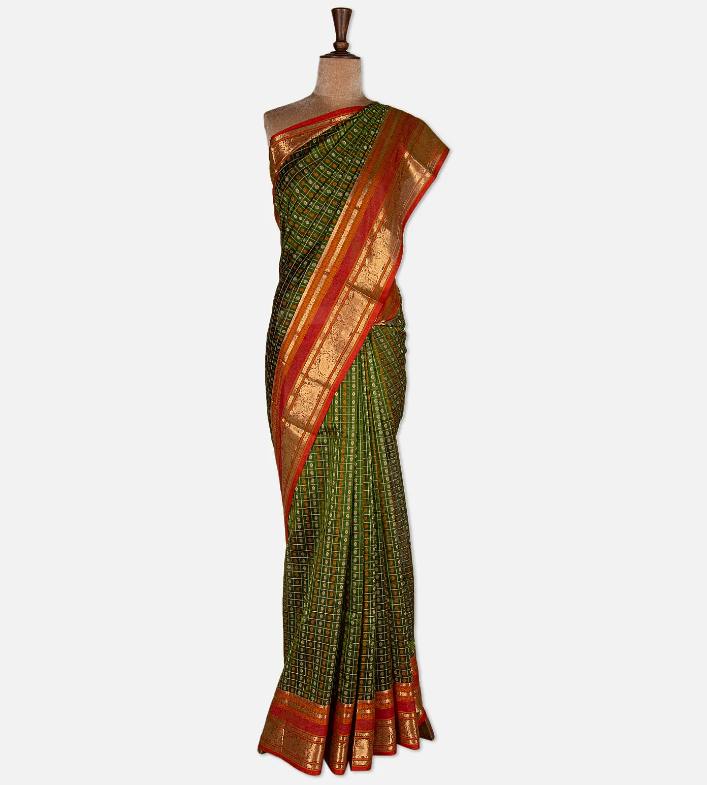green-cotton-silk-saree-d111368453-b