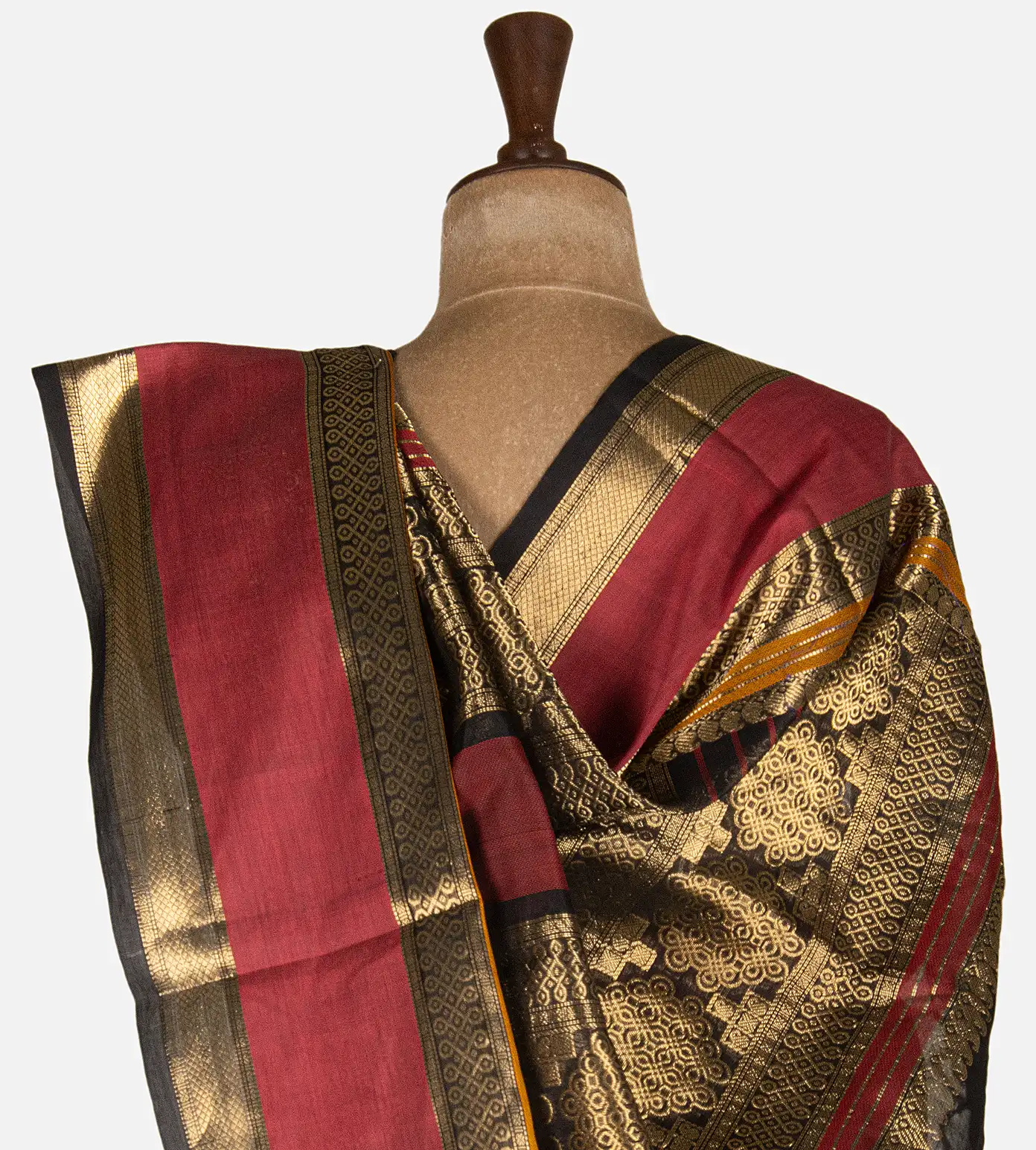 black-cotton-silk-saree-d12142901-c