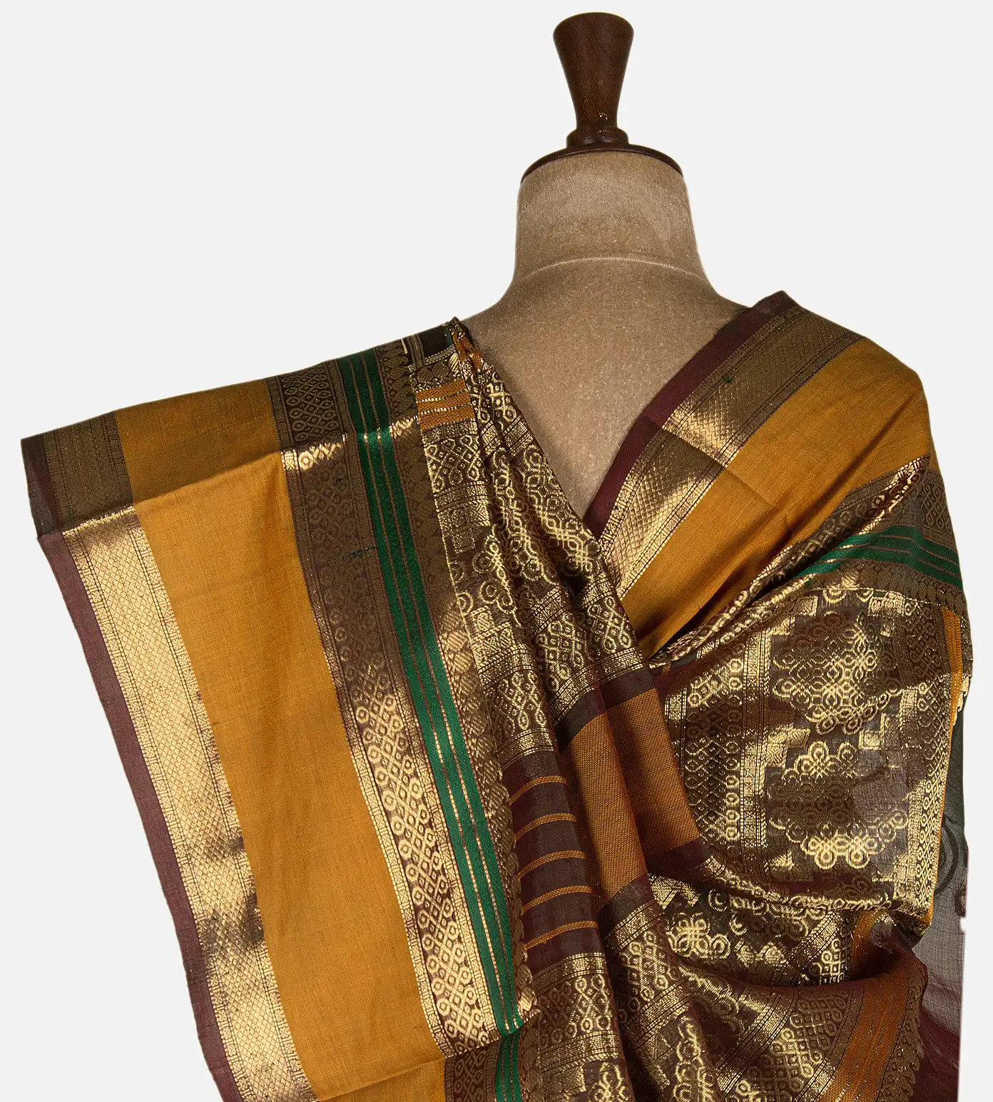 green-and-maroon-cotton-silk-saree-d12142902-c