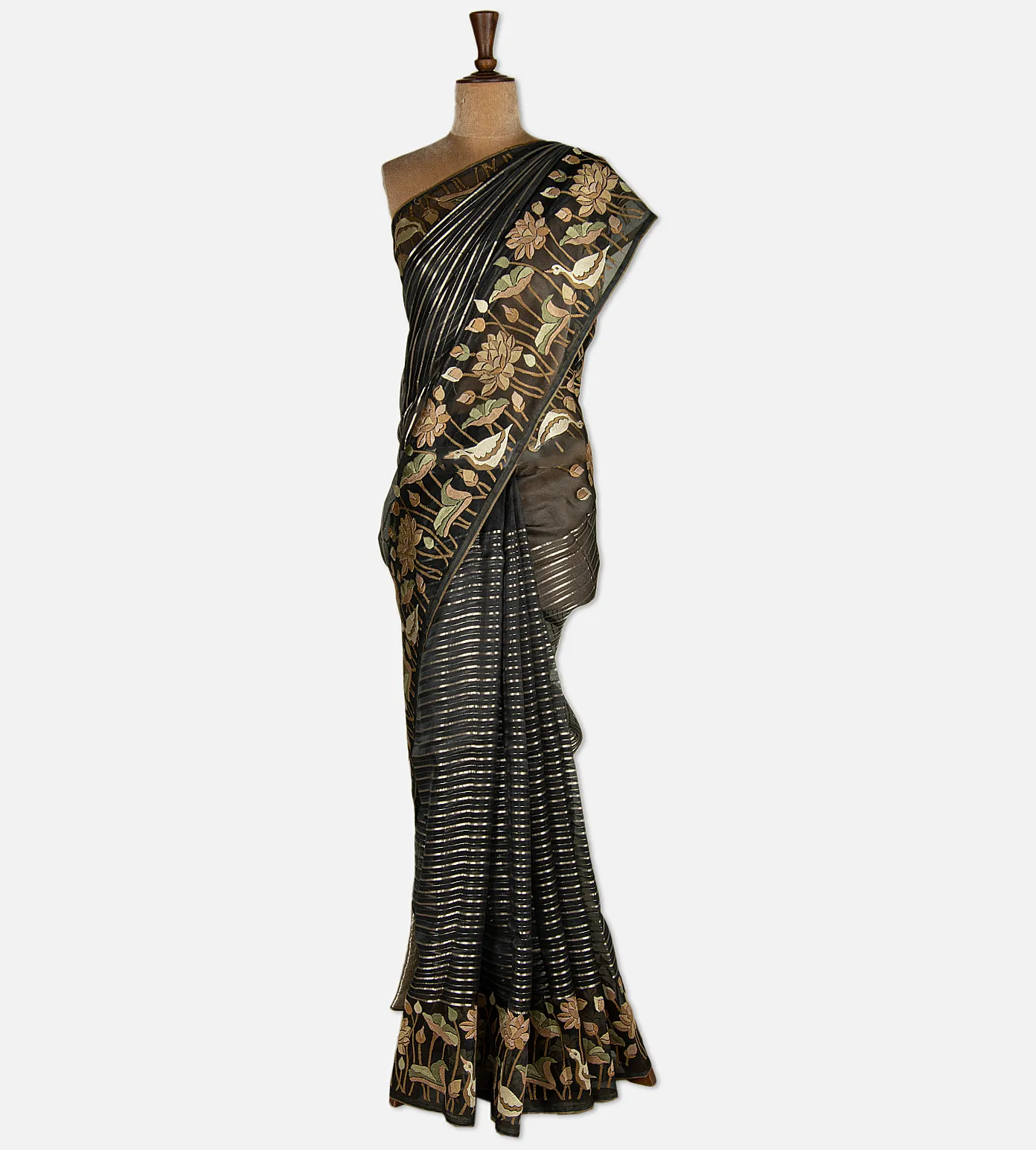 deep-green-organza-saree-d12141385-b