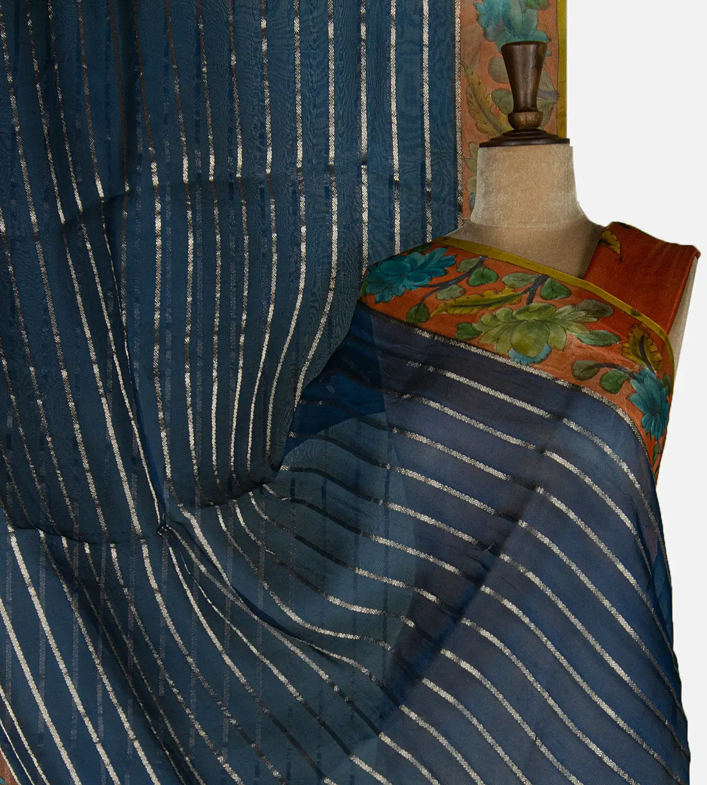 blue-organza-saree-d12142255-a