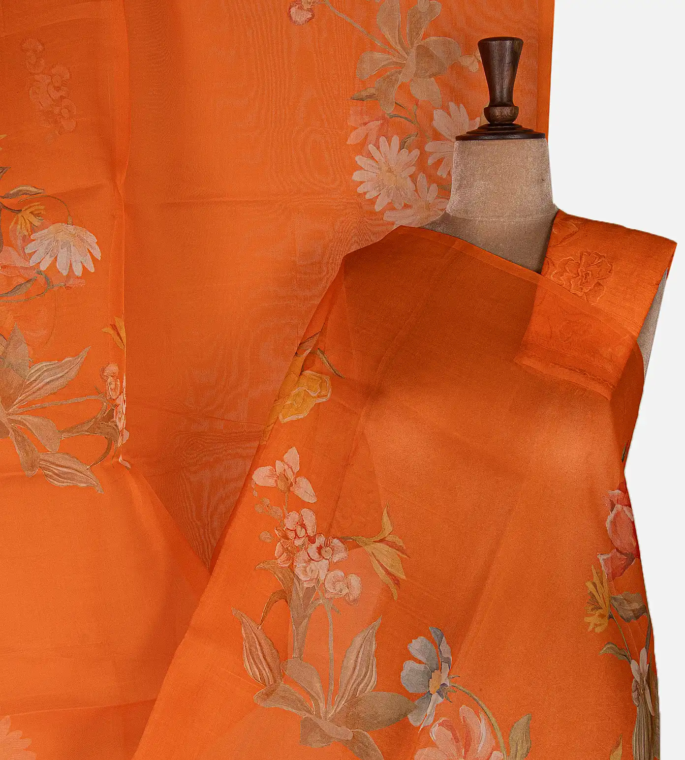 orange-organza-saree-d12143406-a