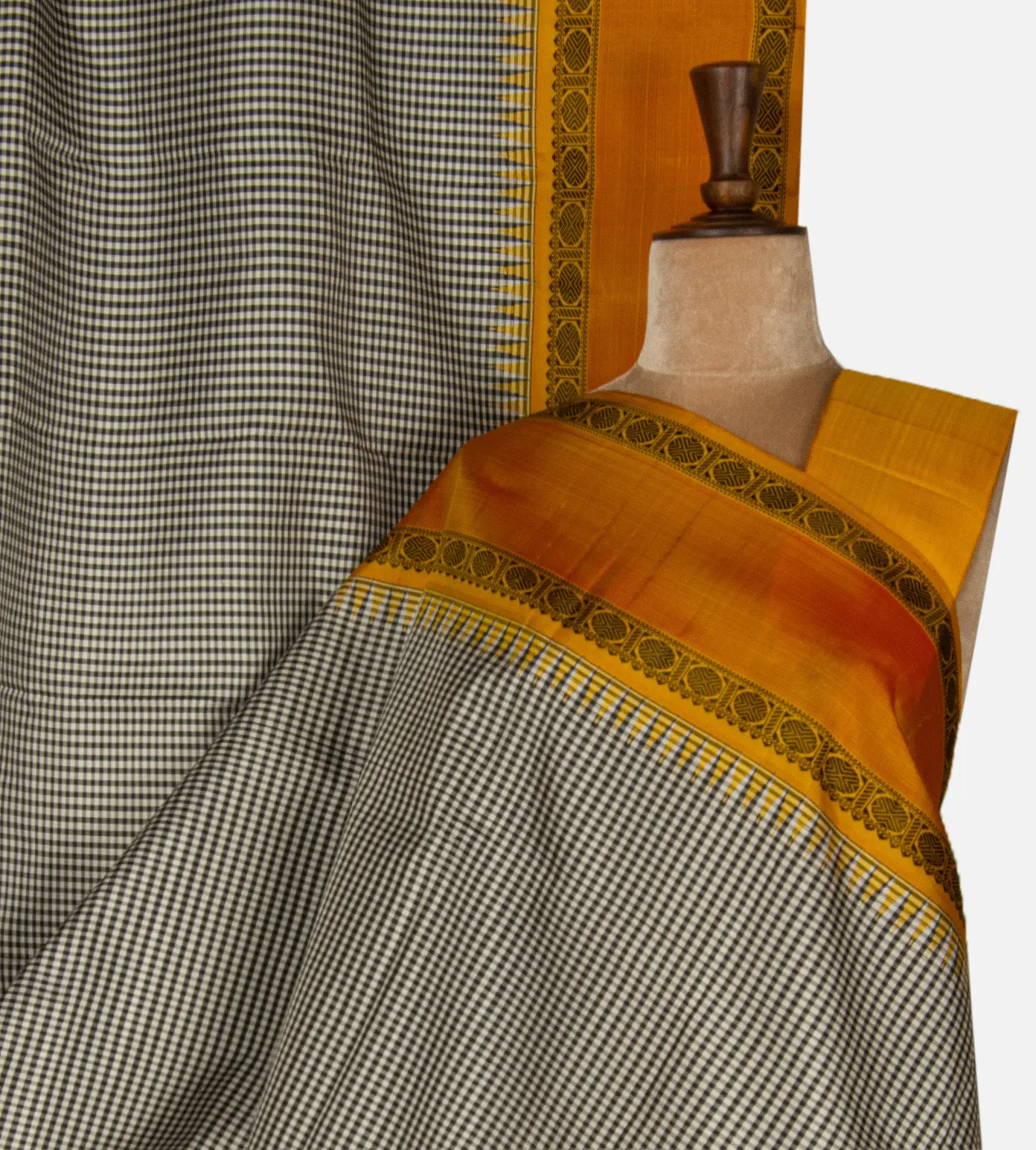 off-white-and-black-kanchipuram-silk-saree-d12141539-a
