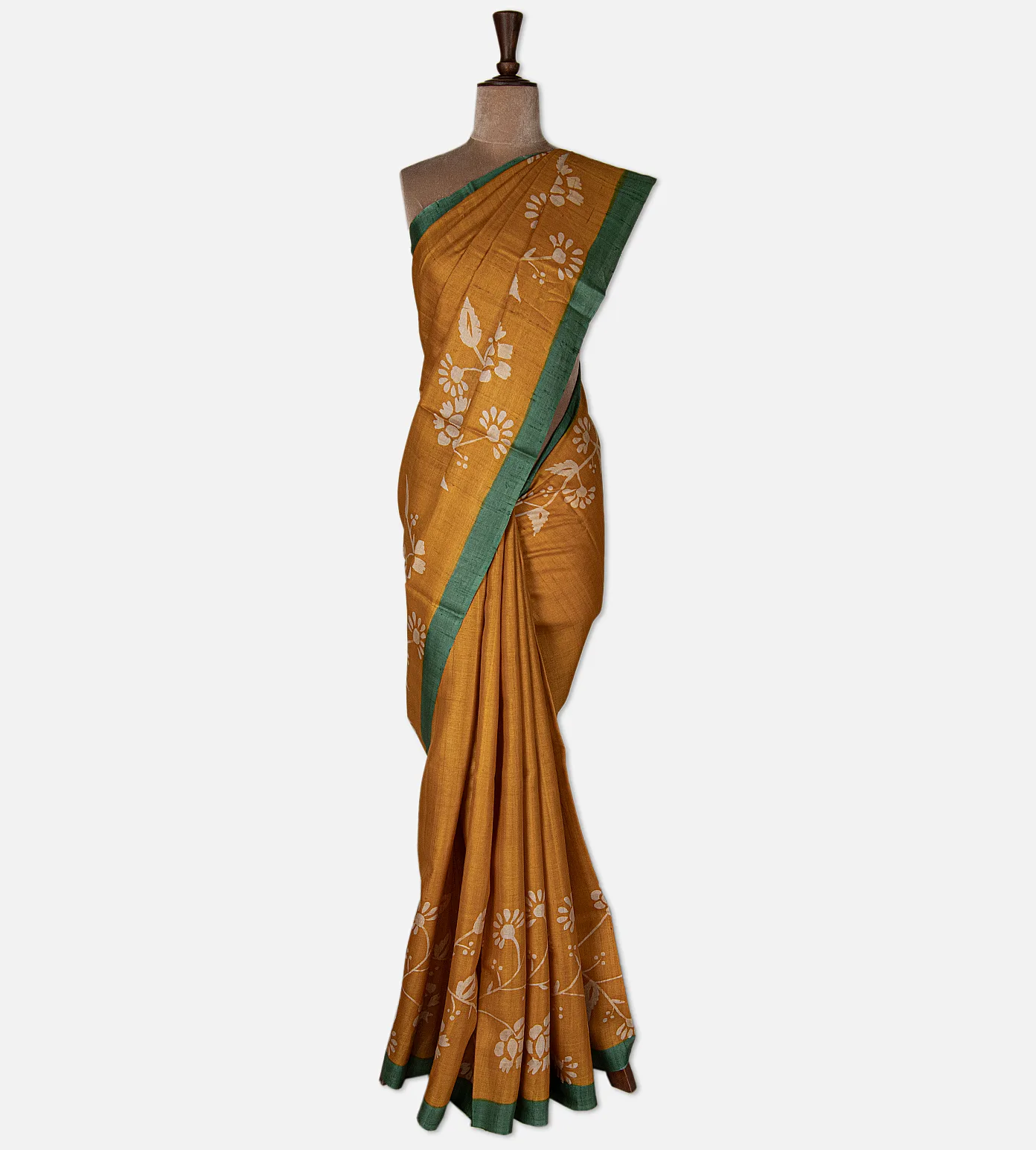 yellow-tussar-saree-d09124136-b