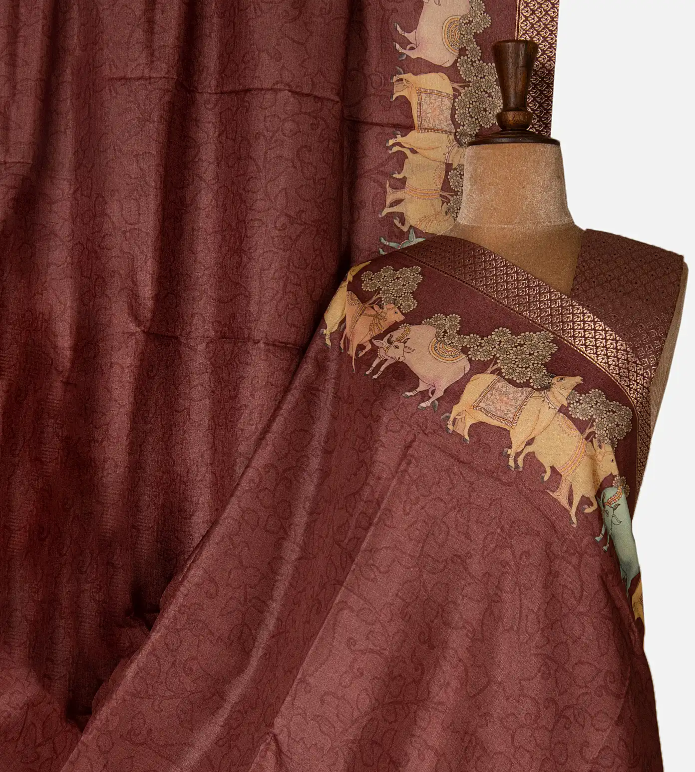 maroon-tussar-saree-d09125631-a