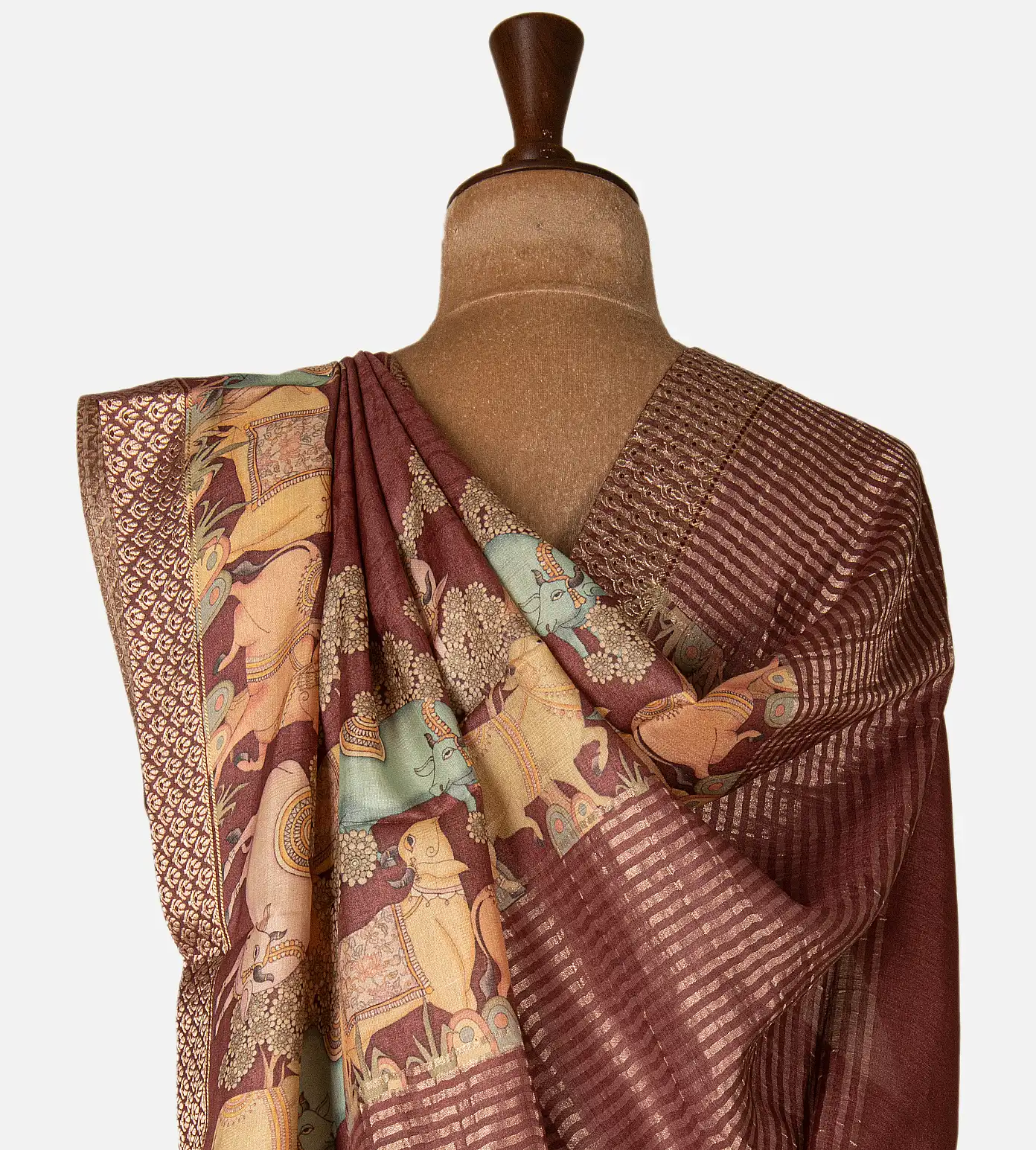 maroon-tussar-saree-d09125631-c