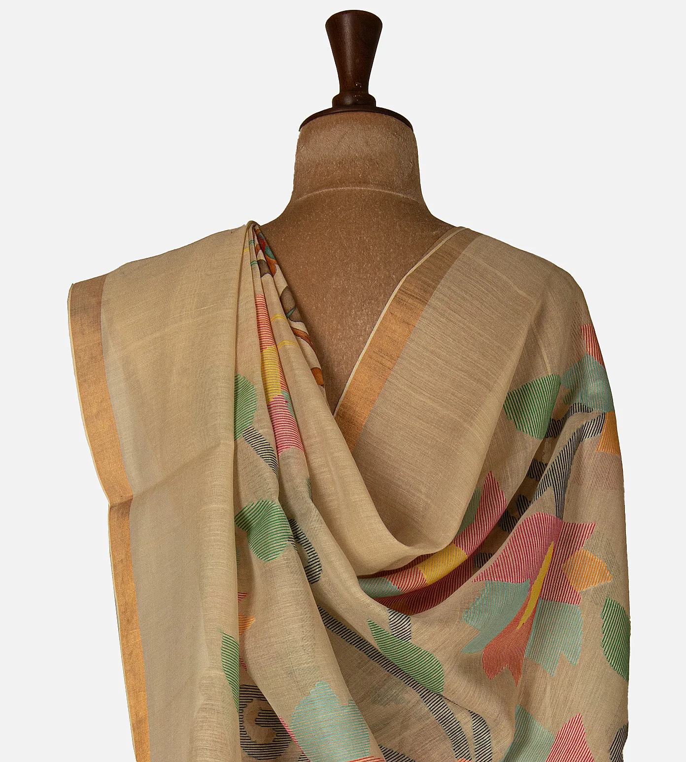 beige-tussar-saree-d12142854-c