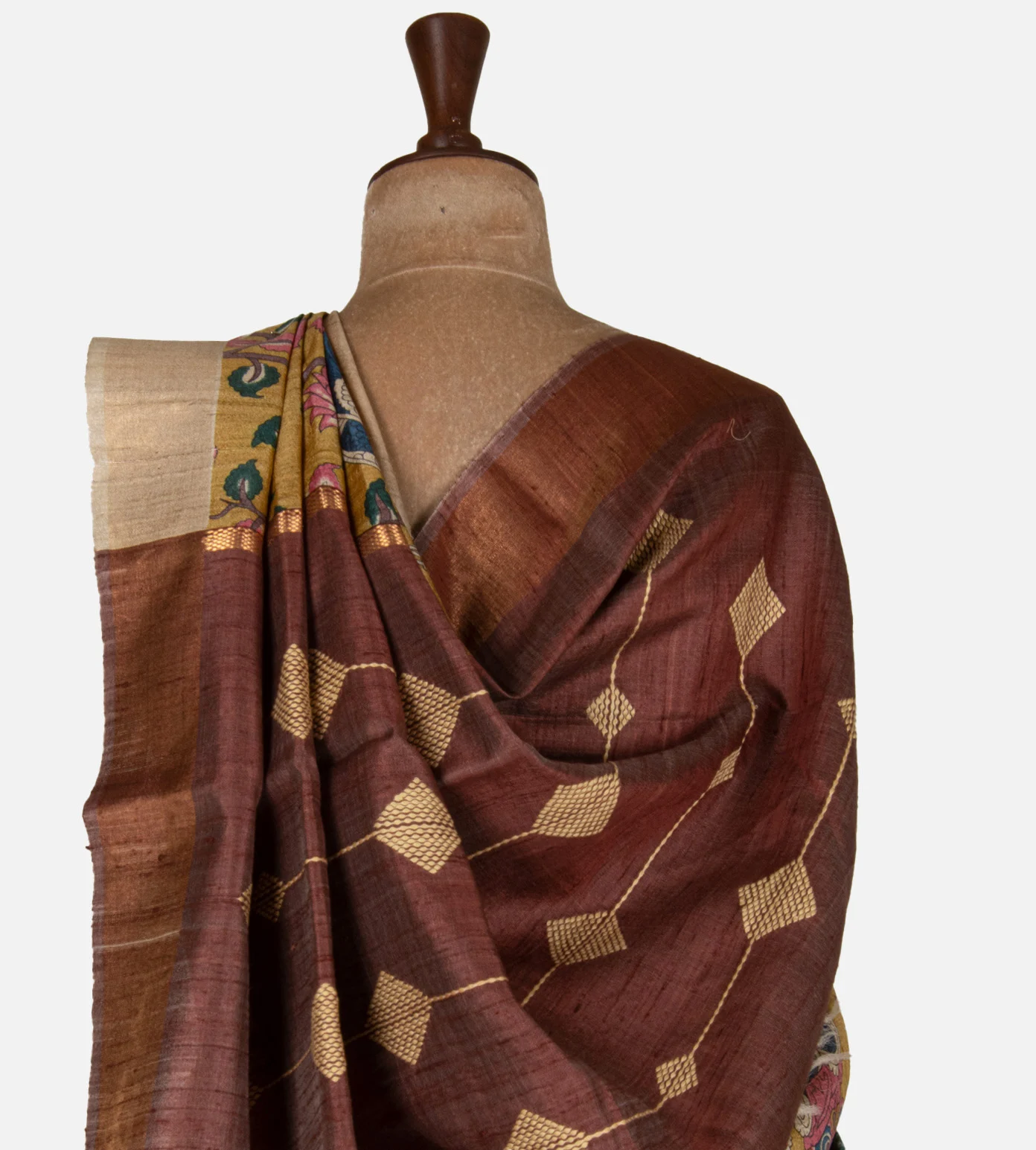 yellow-tussar-printed-saree-d07114942-c