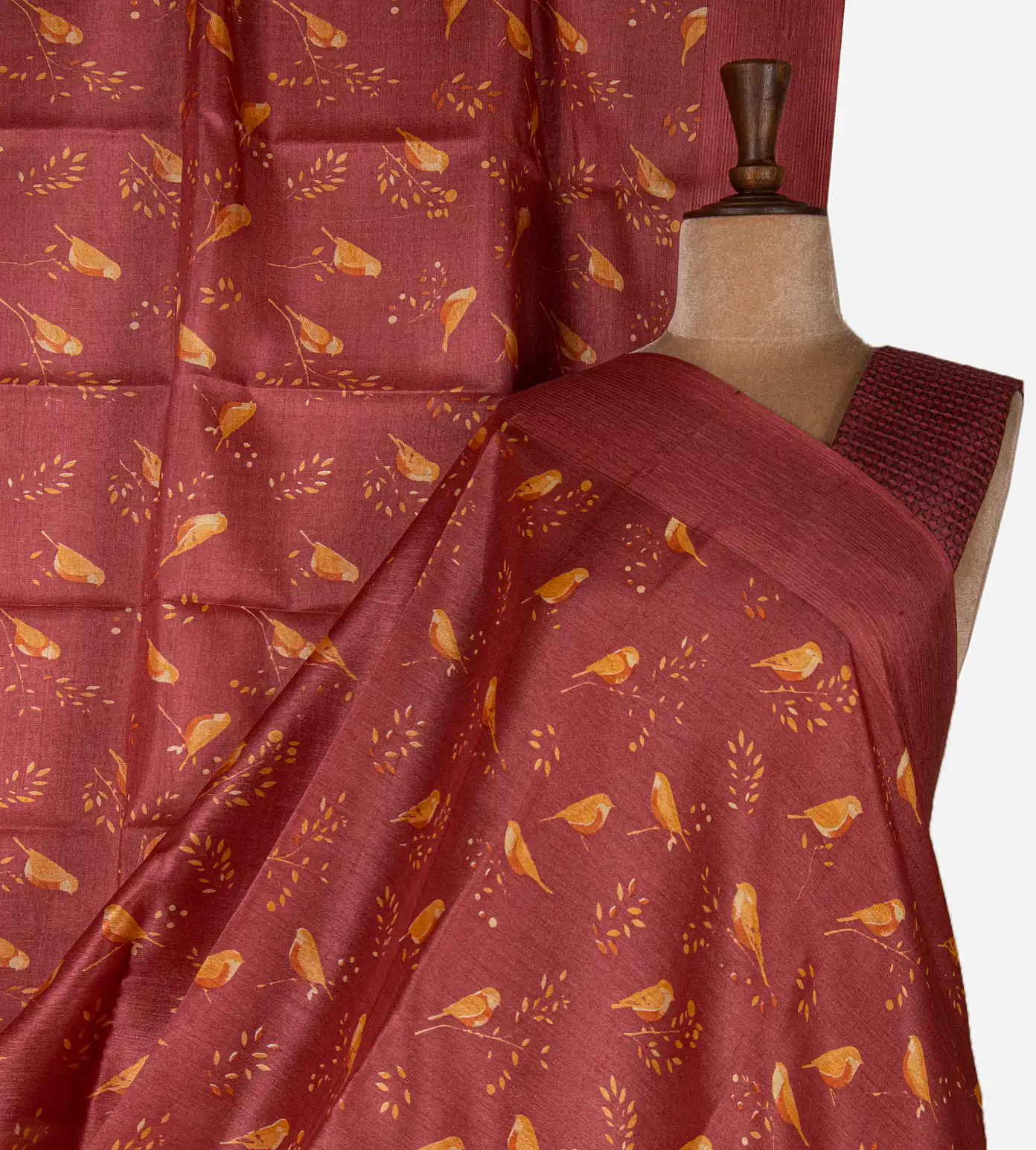maroon-tussar-saree-d12141198-a