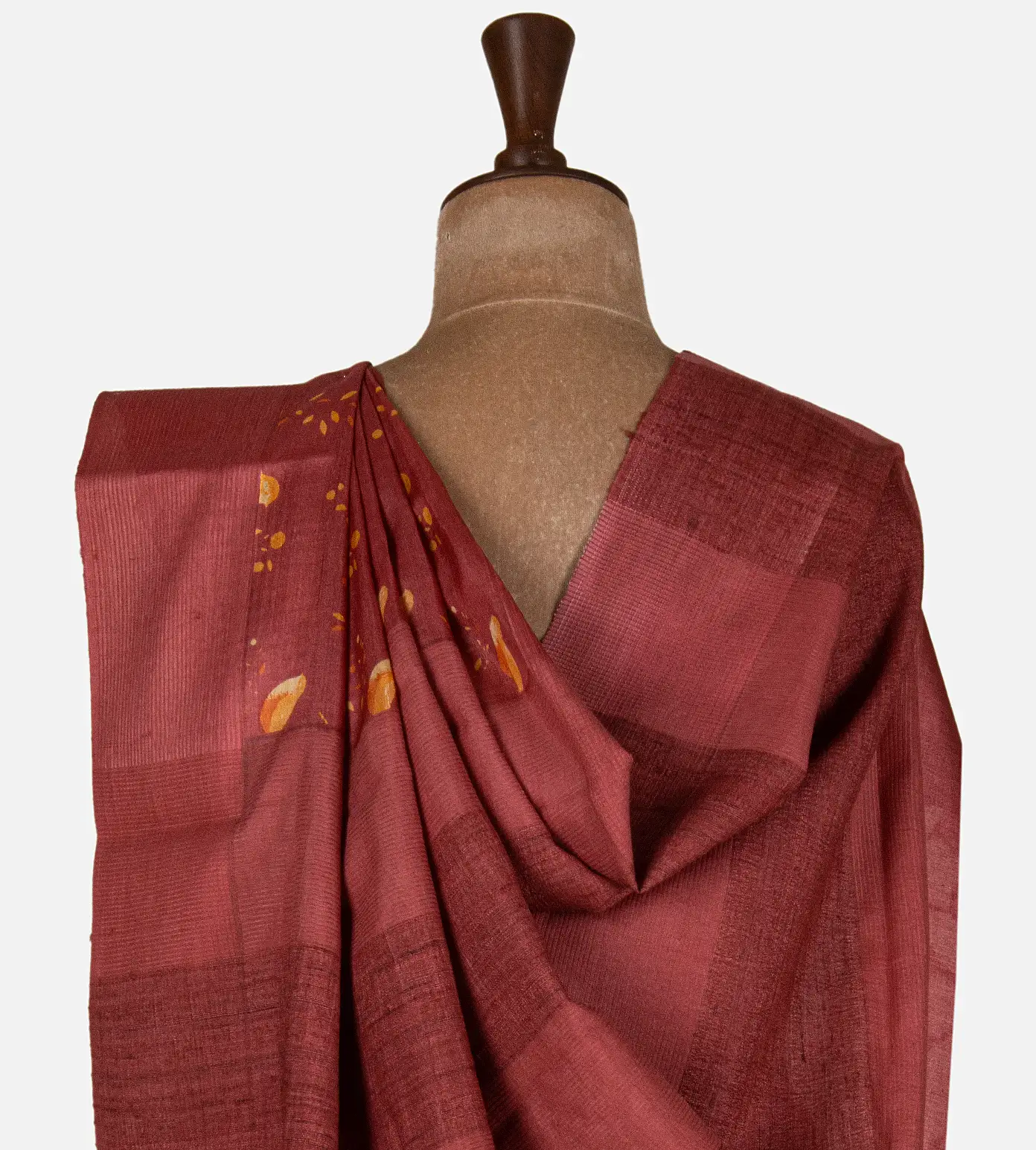 maroon-tussar-saree-d12141198-c