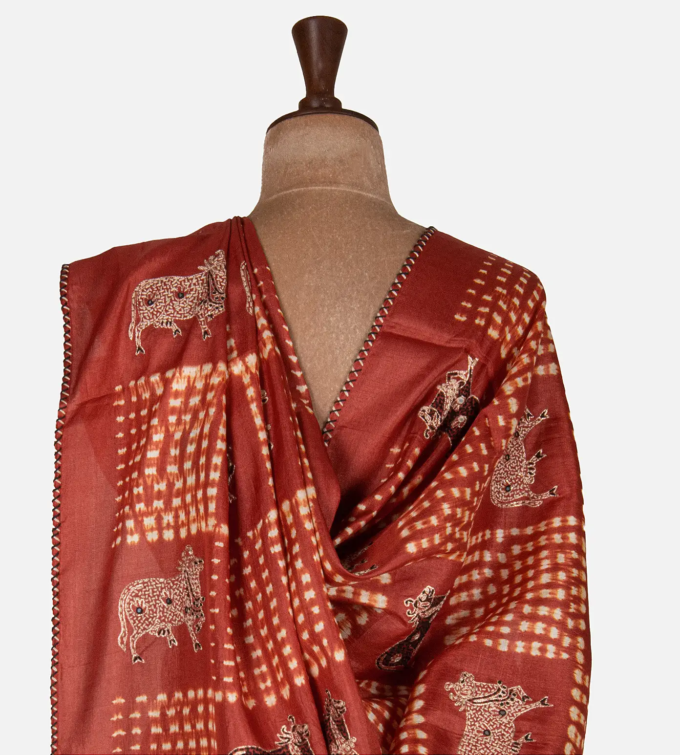maroon-shibori-tussar-saree-d12141129-c