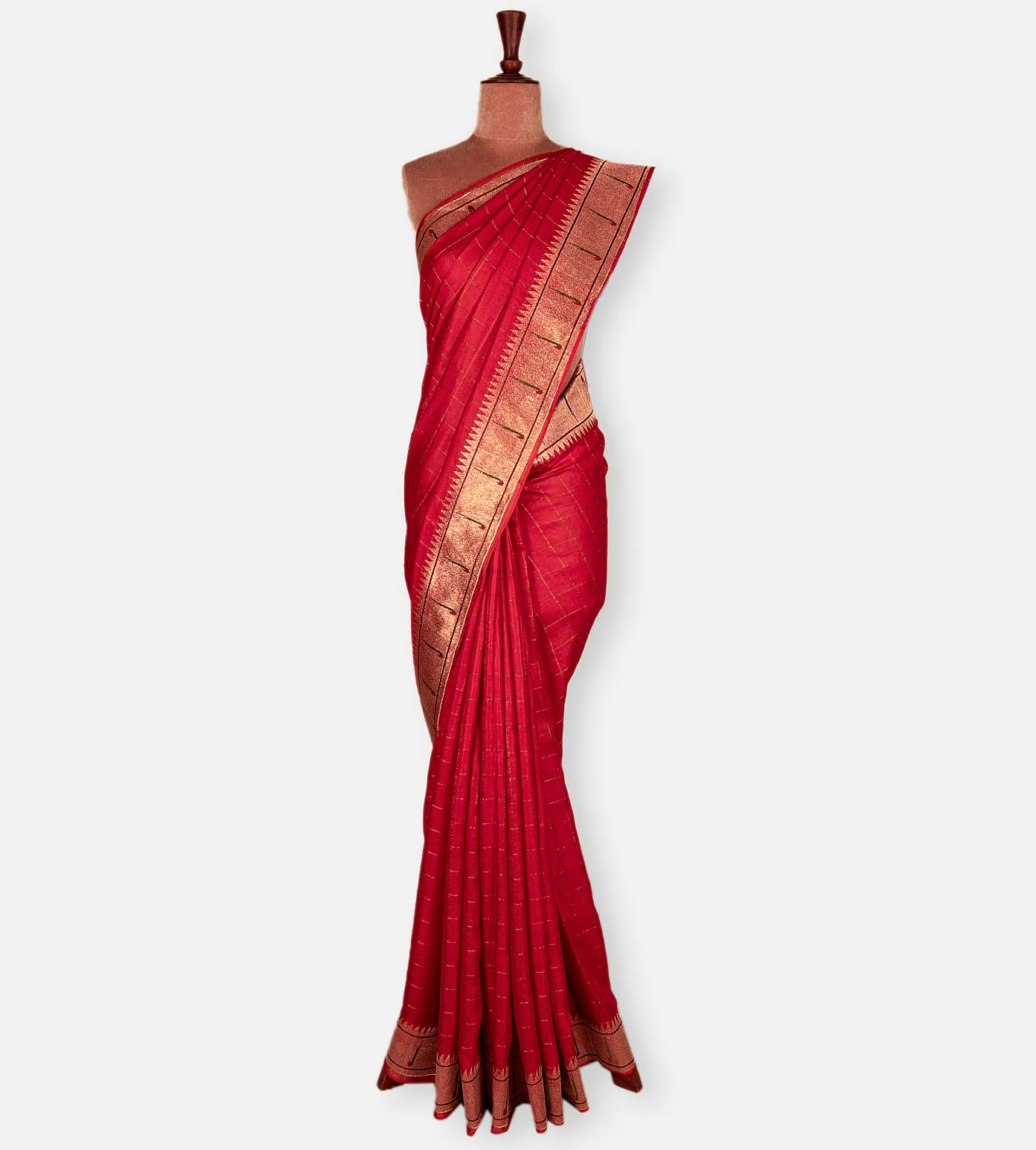 red-tussar-saree-e01145963-b