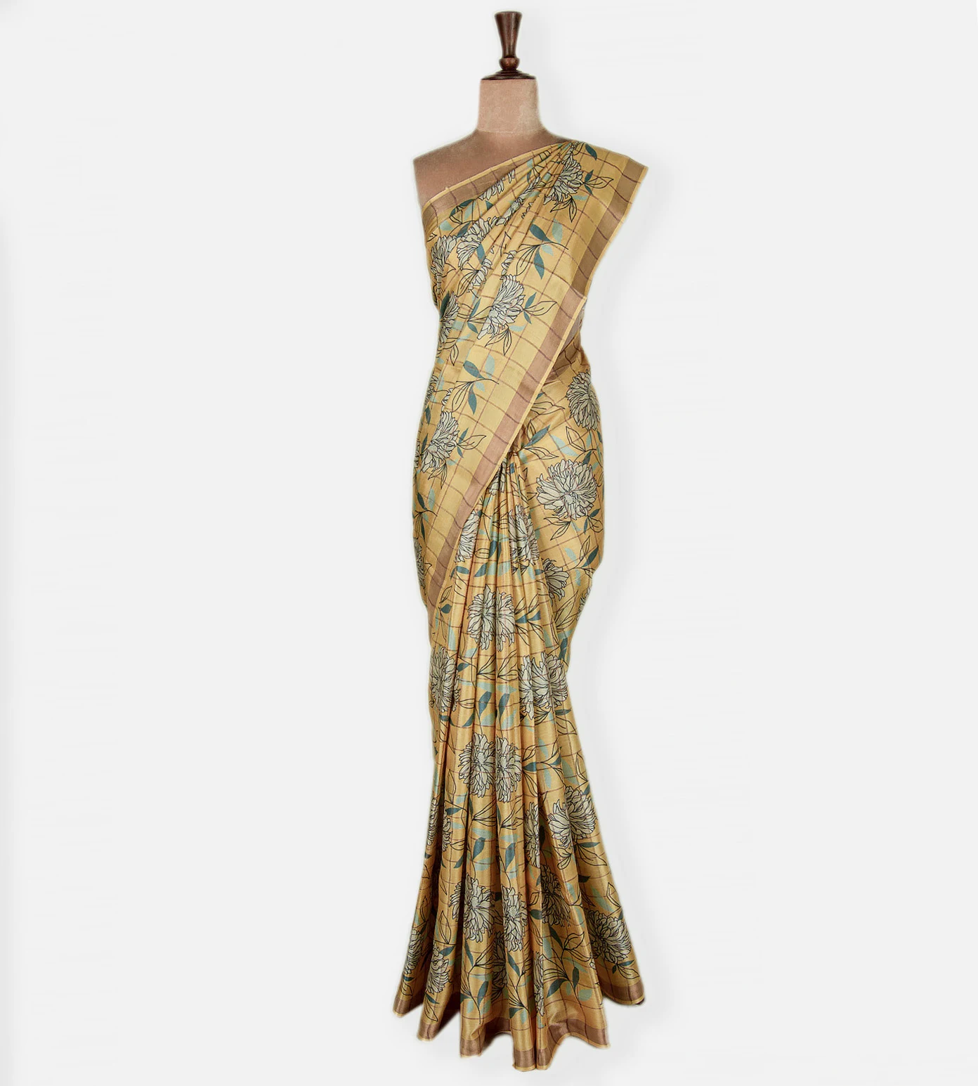 yellow-tussar-printed-saree-d12141216-b