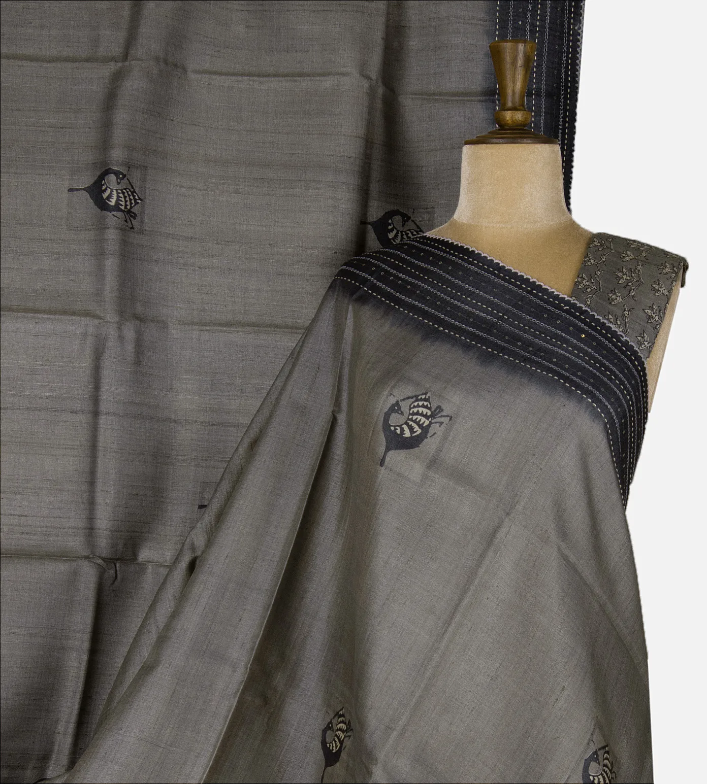 grey-tussar-printed-saree-c1179970-a