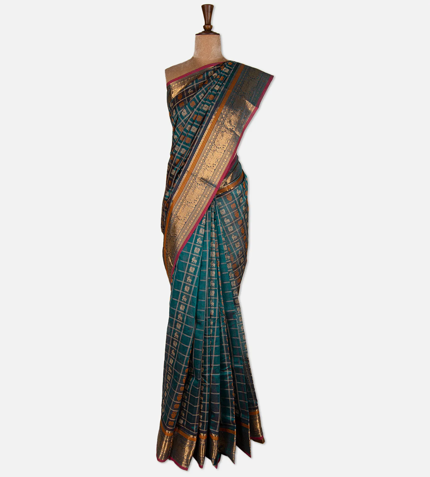 blue-cotton-silk-saree-d12142906-b