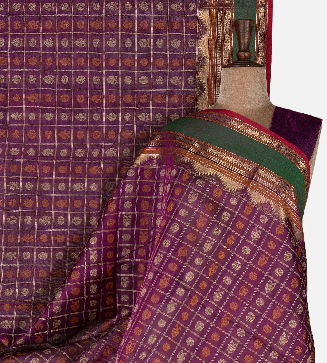 dark-pink-cotton-silk-saree-d12142898-a