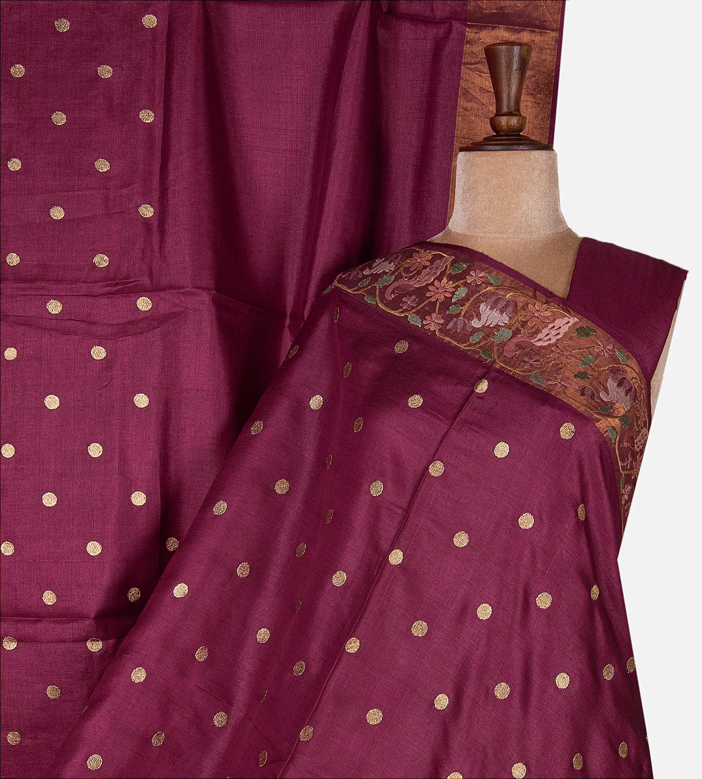 dark-pink-tussar-embroidery-saree-d09125713-a