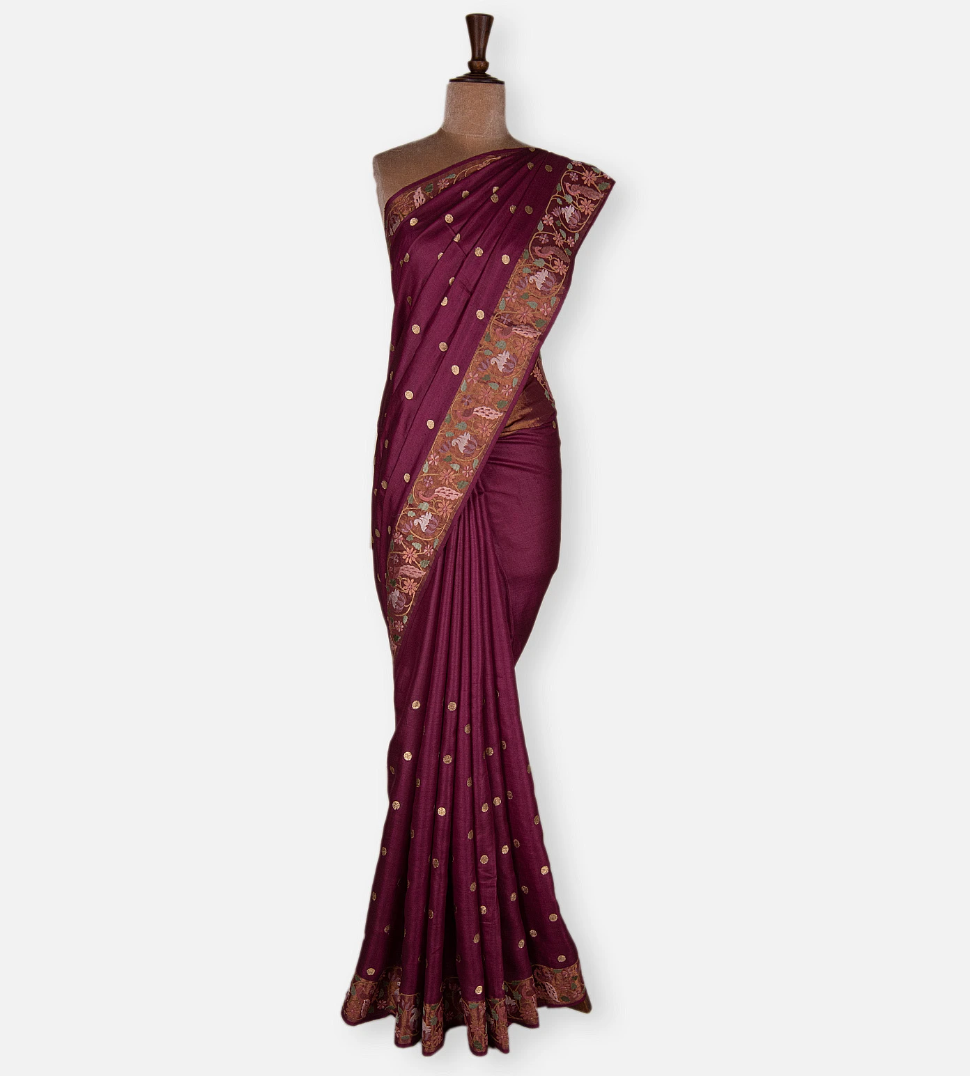 dark-pink-tussar-embroidery-saree-d09125713-b