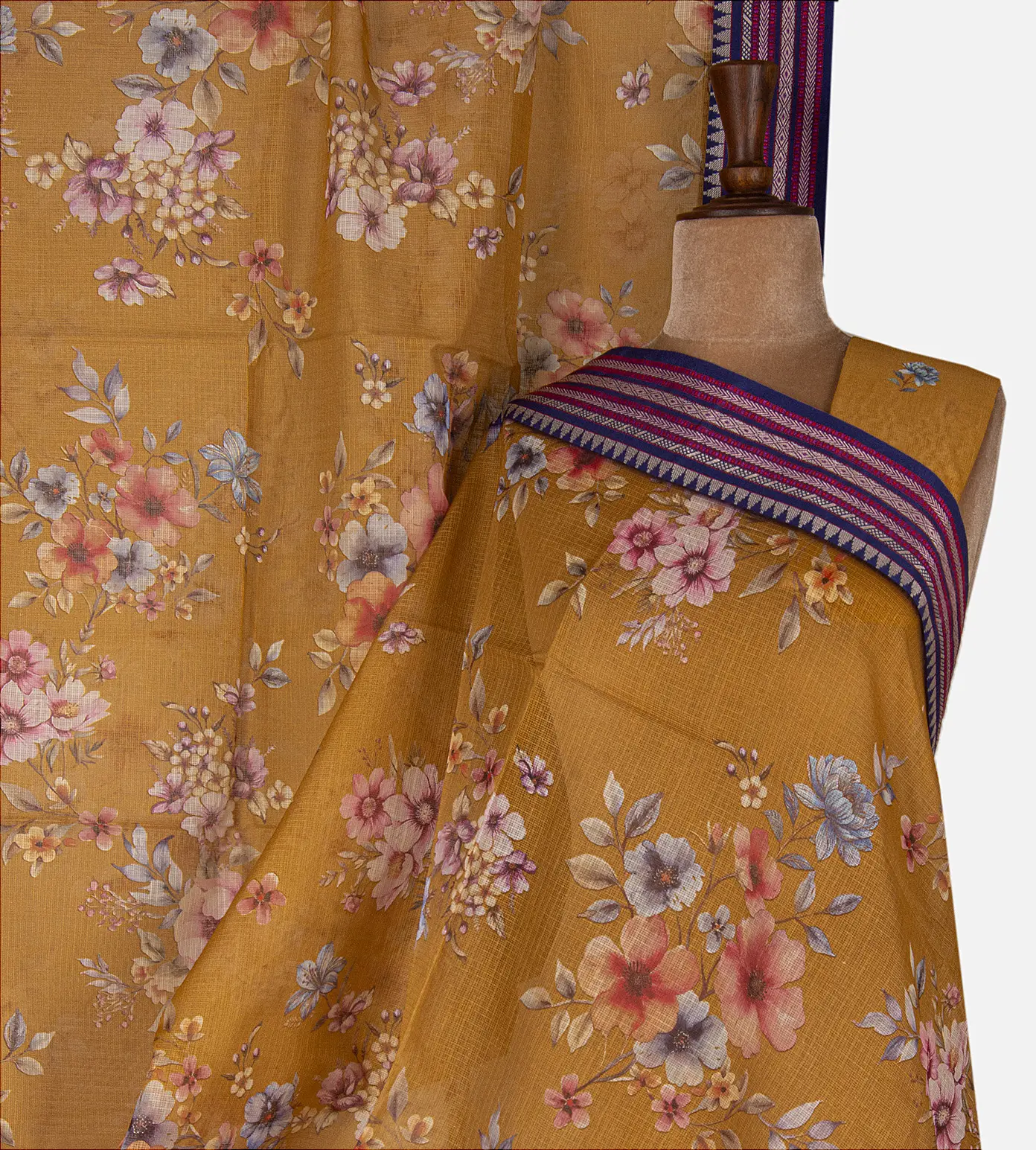 light-yellow-kota-cotton-saree-d09127616-a