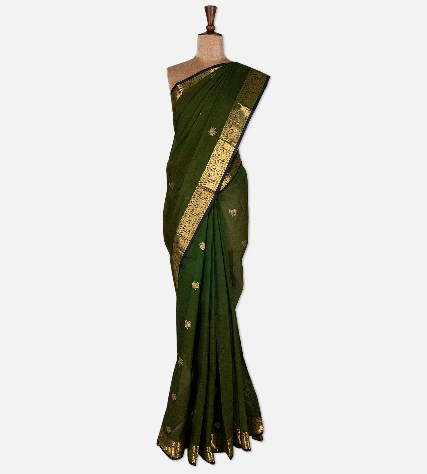green-cotton-silk-saree-d12142879-b