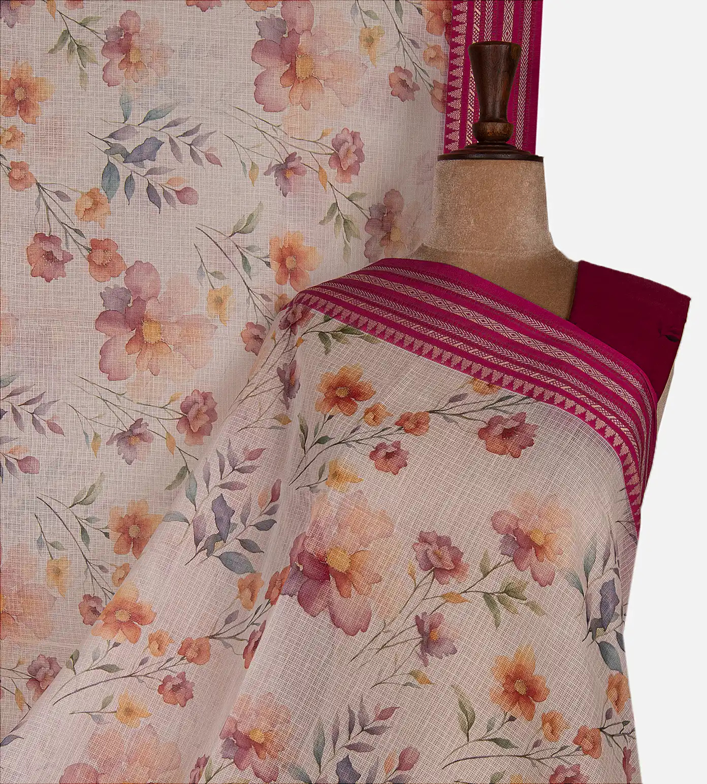 off-white-kota-cotton-saree-d09127660-a