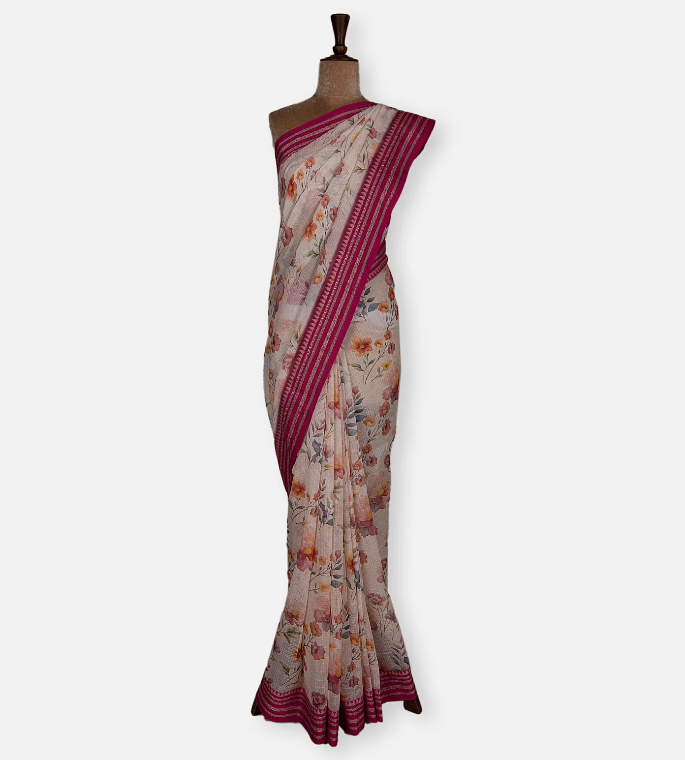 off-white-kota-cotton-saree-d09127660-b