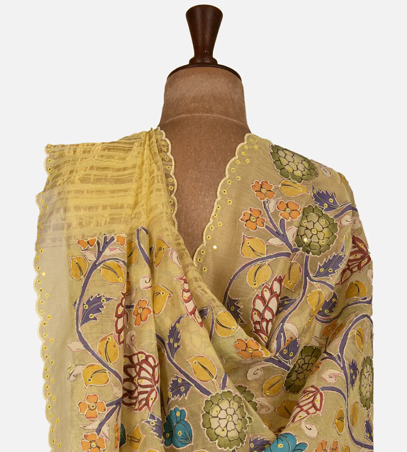 yellow-tussar-organza-saree-d11139686-c