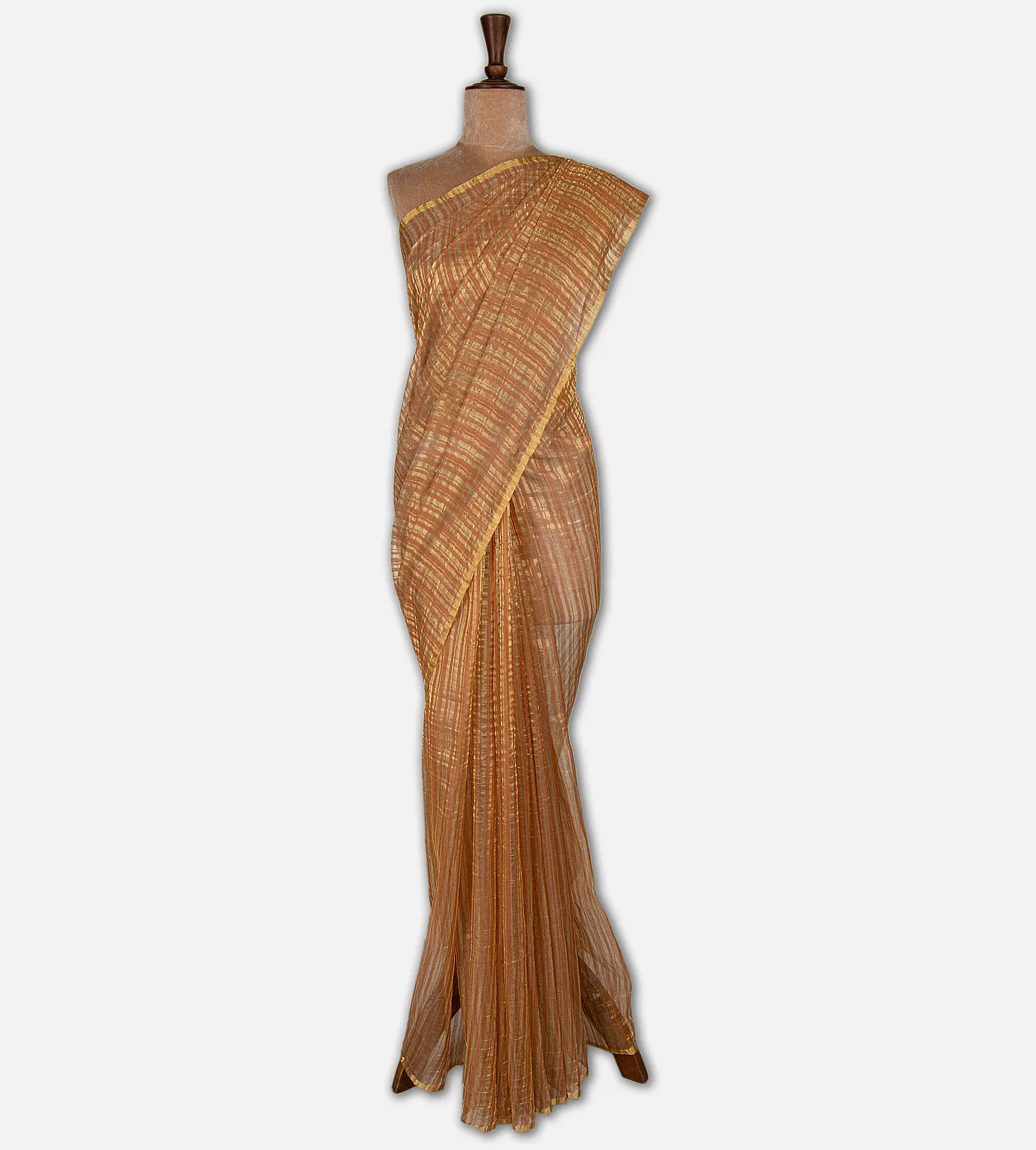 peach-tussar-organza-saree-d12142693-b