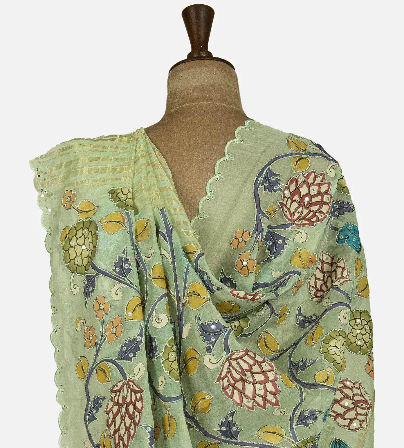 pastel-green-tussar-organza-saree-d12142675-c