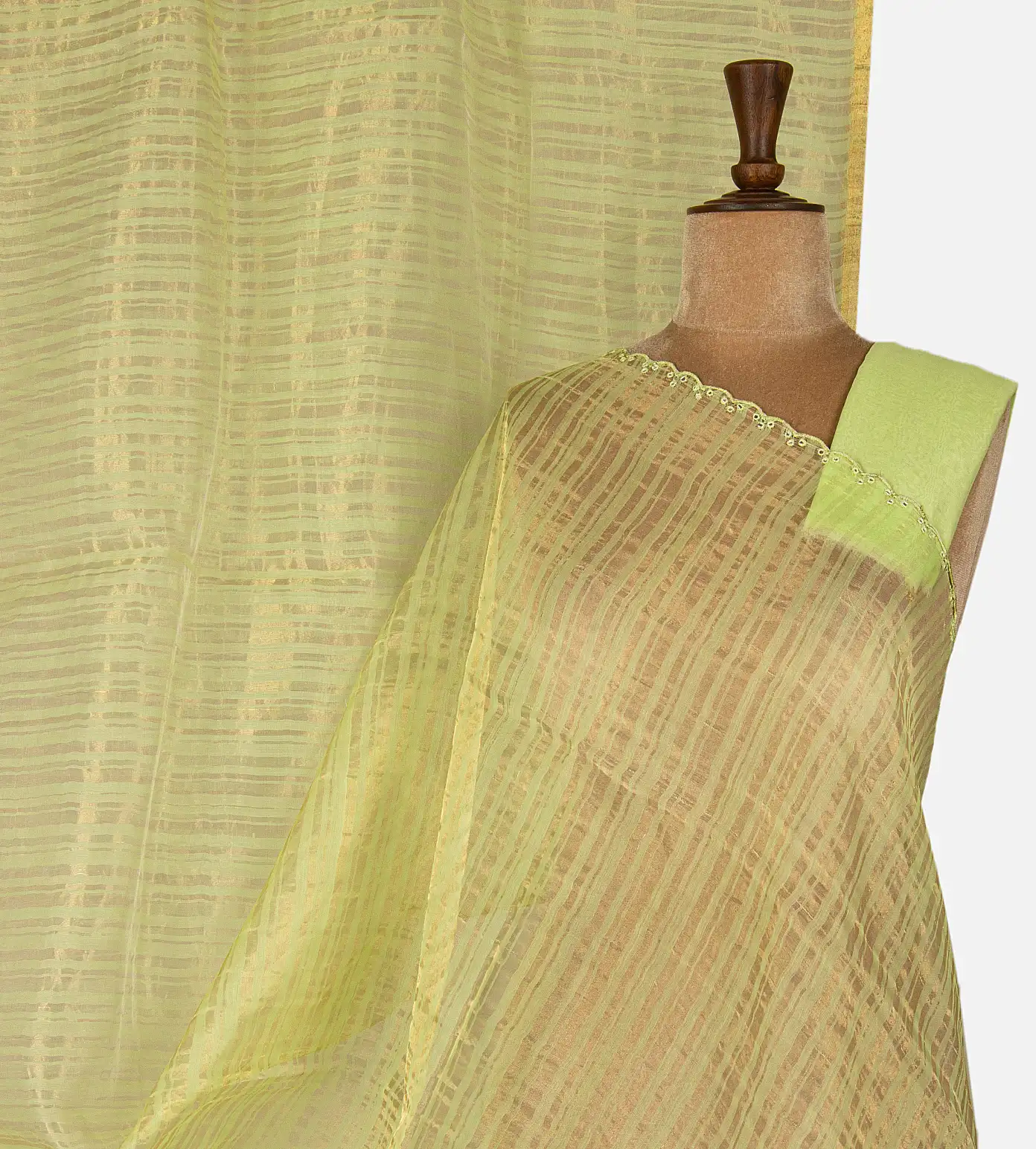 light-green-tussar-organza-saree-d11139685-a
