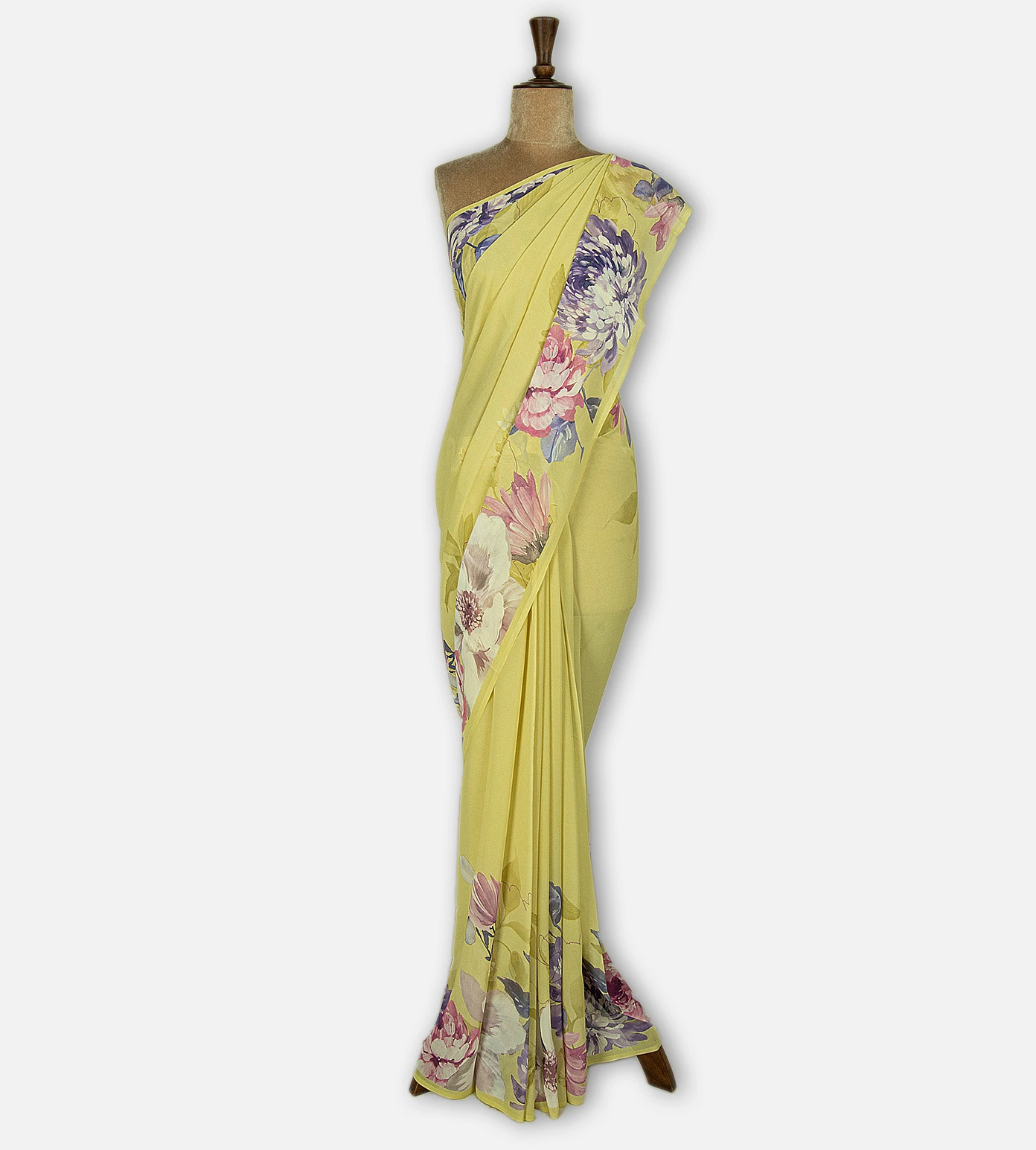lime-yellow-georgette-saree-d08117132-b