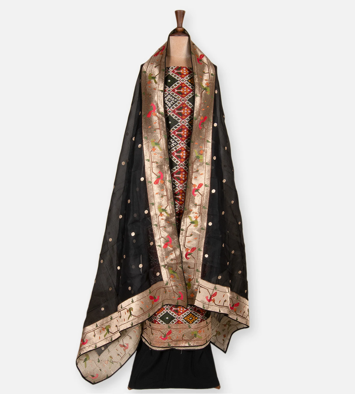 black-ikkat-silk-salwar-d12140182-c